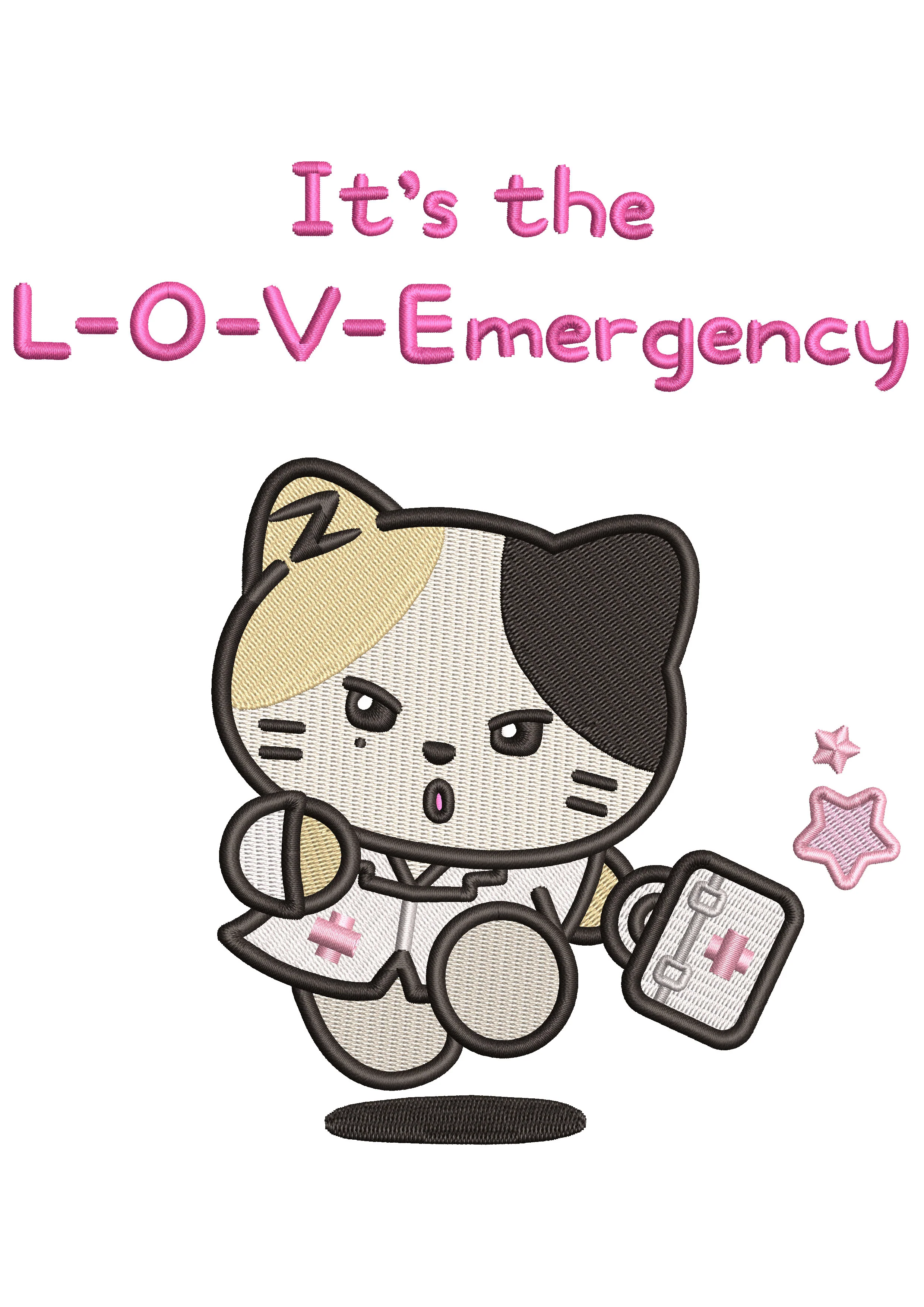 Love Emergency Embroidery Design