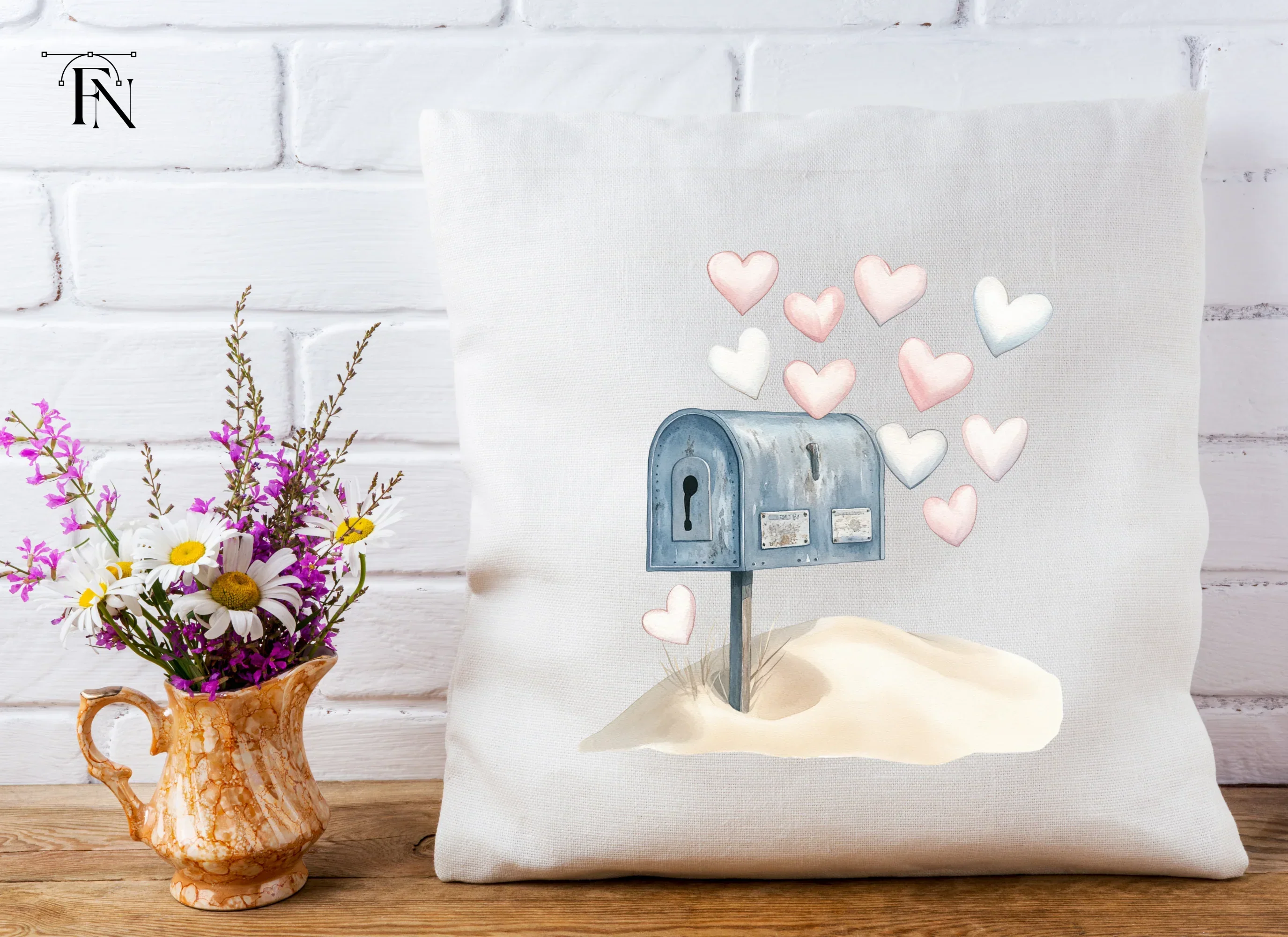 Love Mailbox with Hearts Clipart Bundle - Image 4