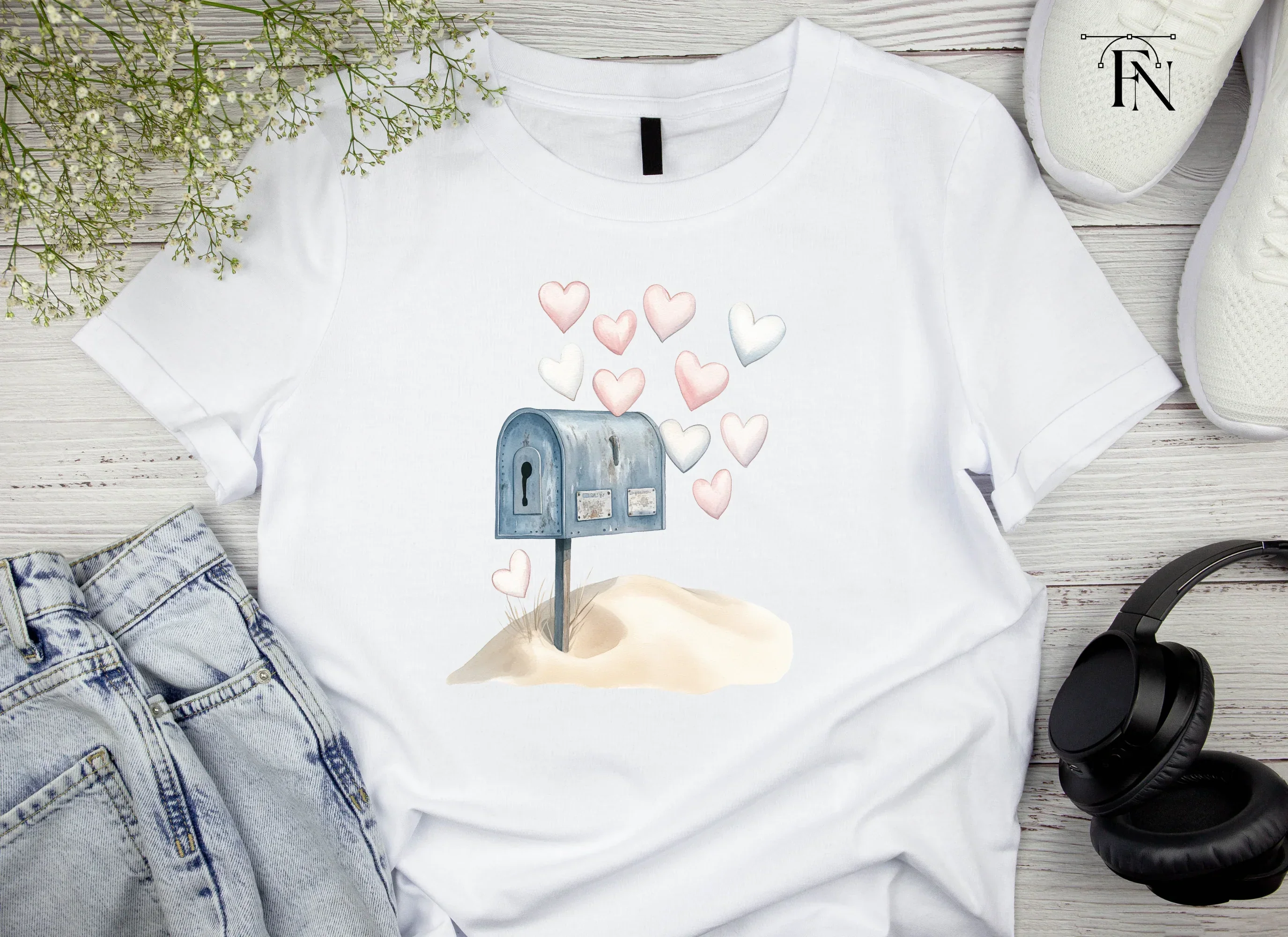 Love Mailbox with Hearts Clipart Bundle - Image 5