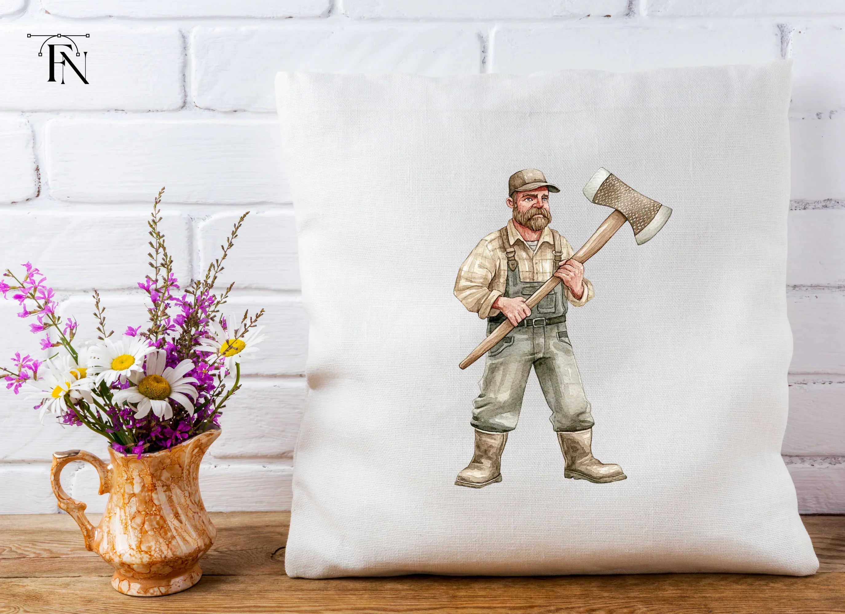 Lumberjack With Axe Clipart Bundle - Image 5