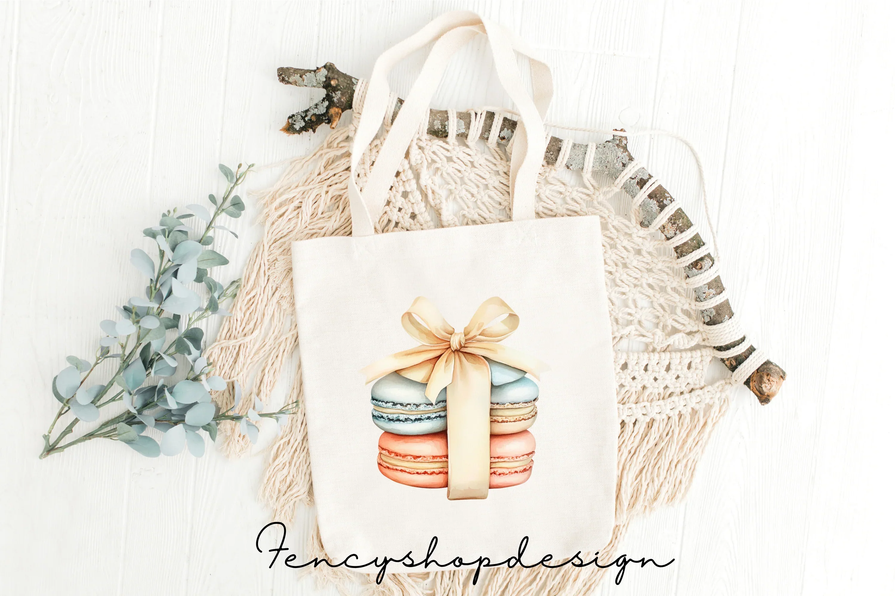 Macaron Dessert Clipart Bundle - Image 4