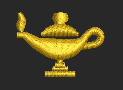 Magic Lamp Embroidery Design