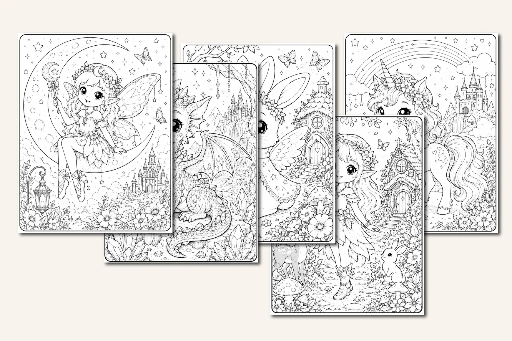 Magical Creatures Coloring Book - Image 3