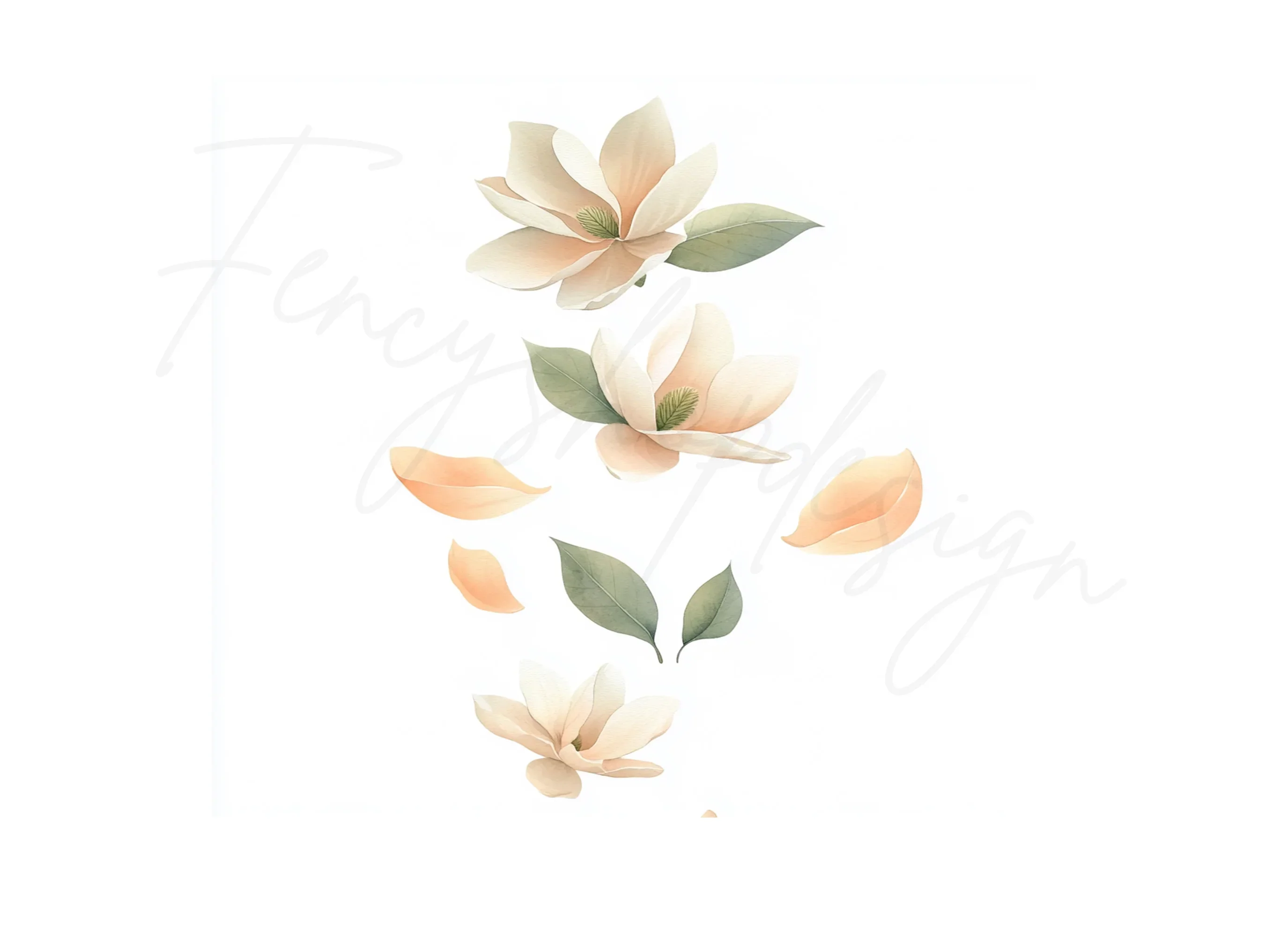 Magnolia Blossom Clipart Bundle - Image 3