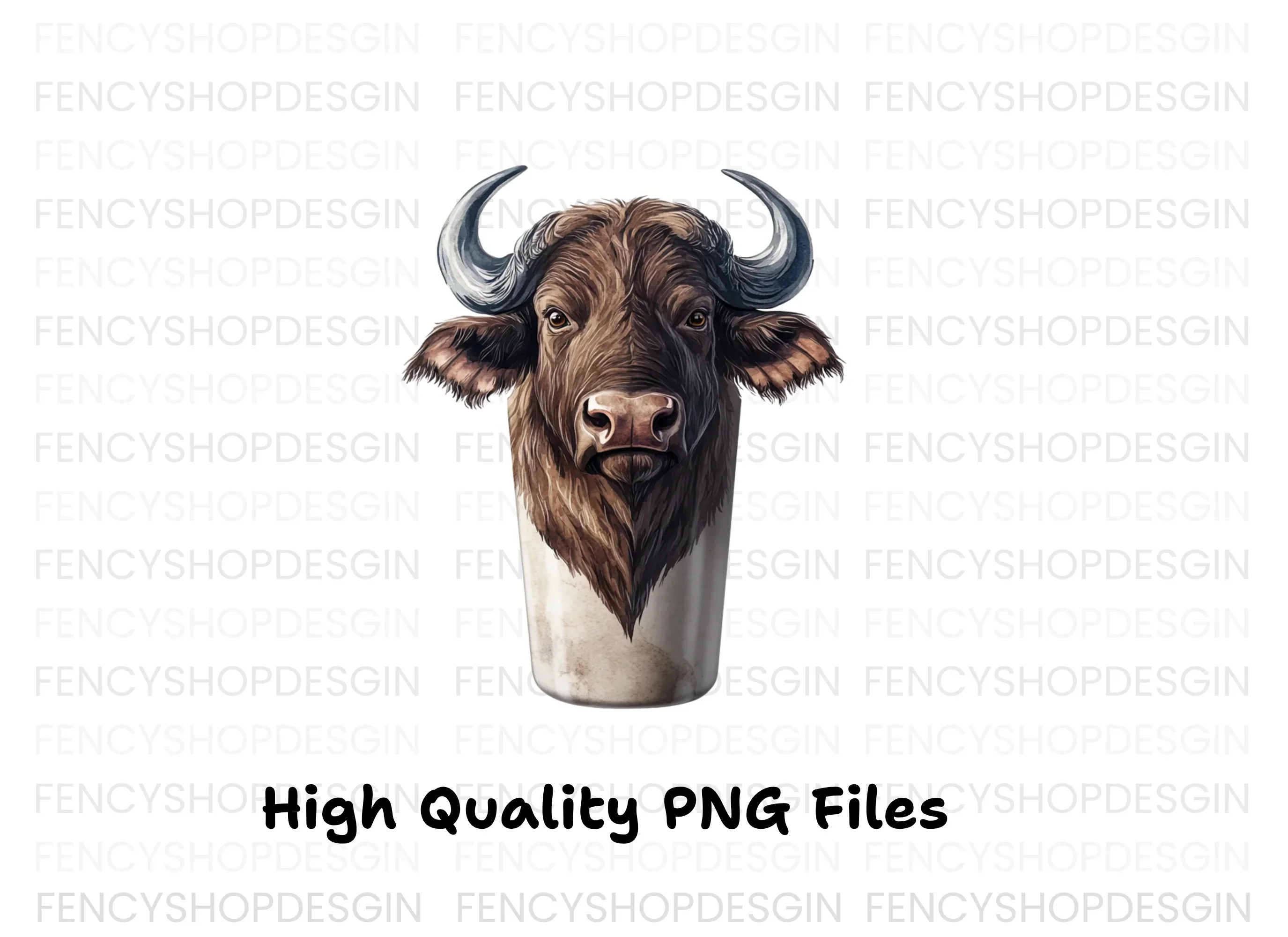 Majestic Buffalo Head Clipart Bundle - Image 3