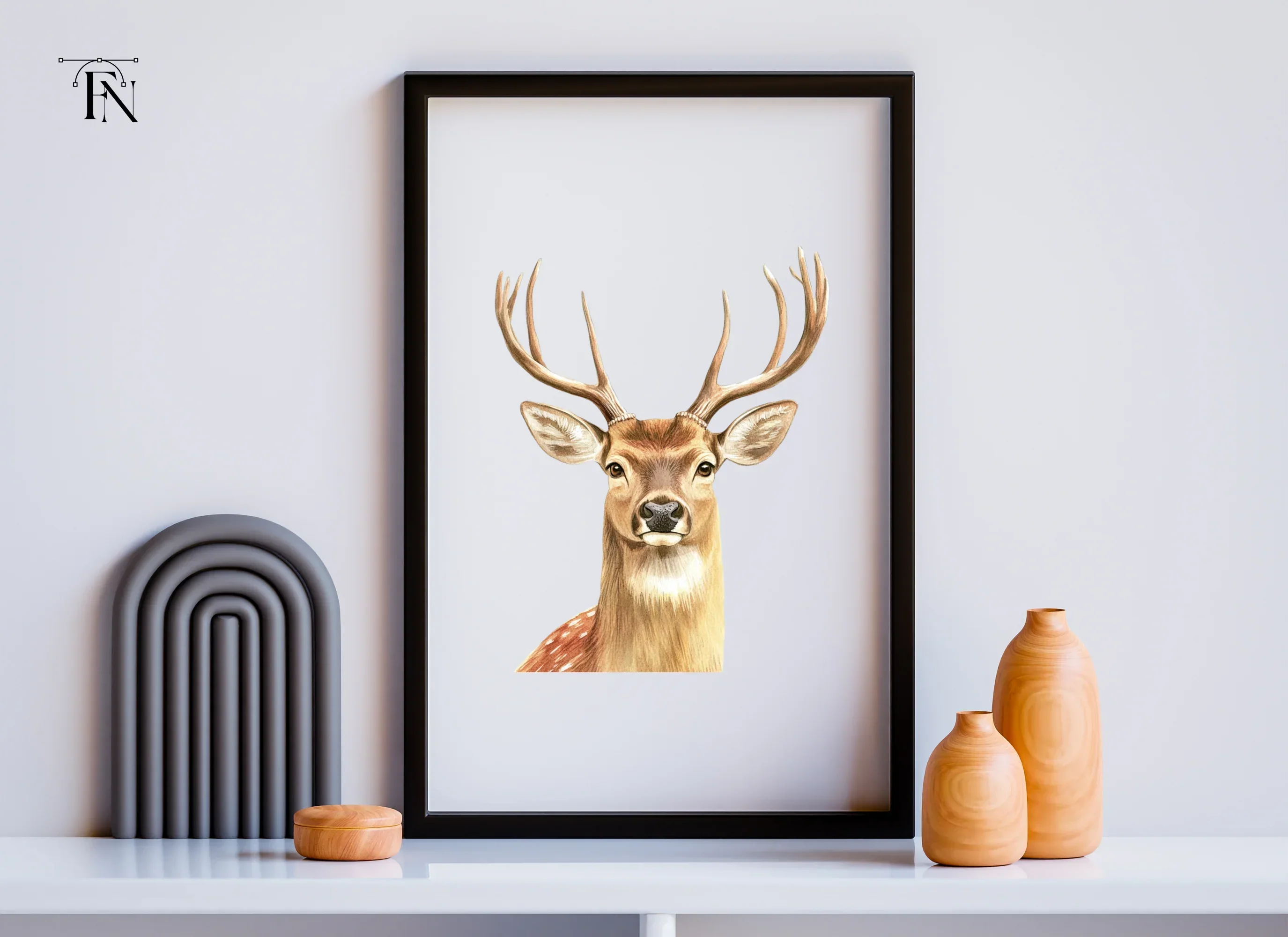 Majestic Deer Head Clipart Bundle - Image 4
