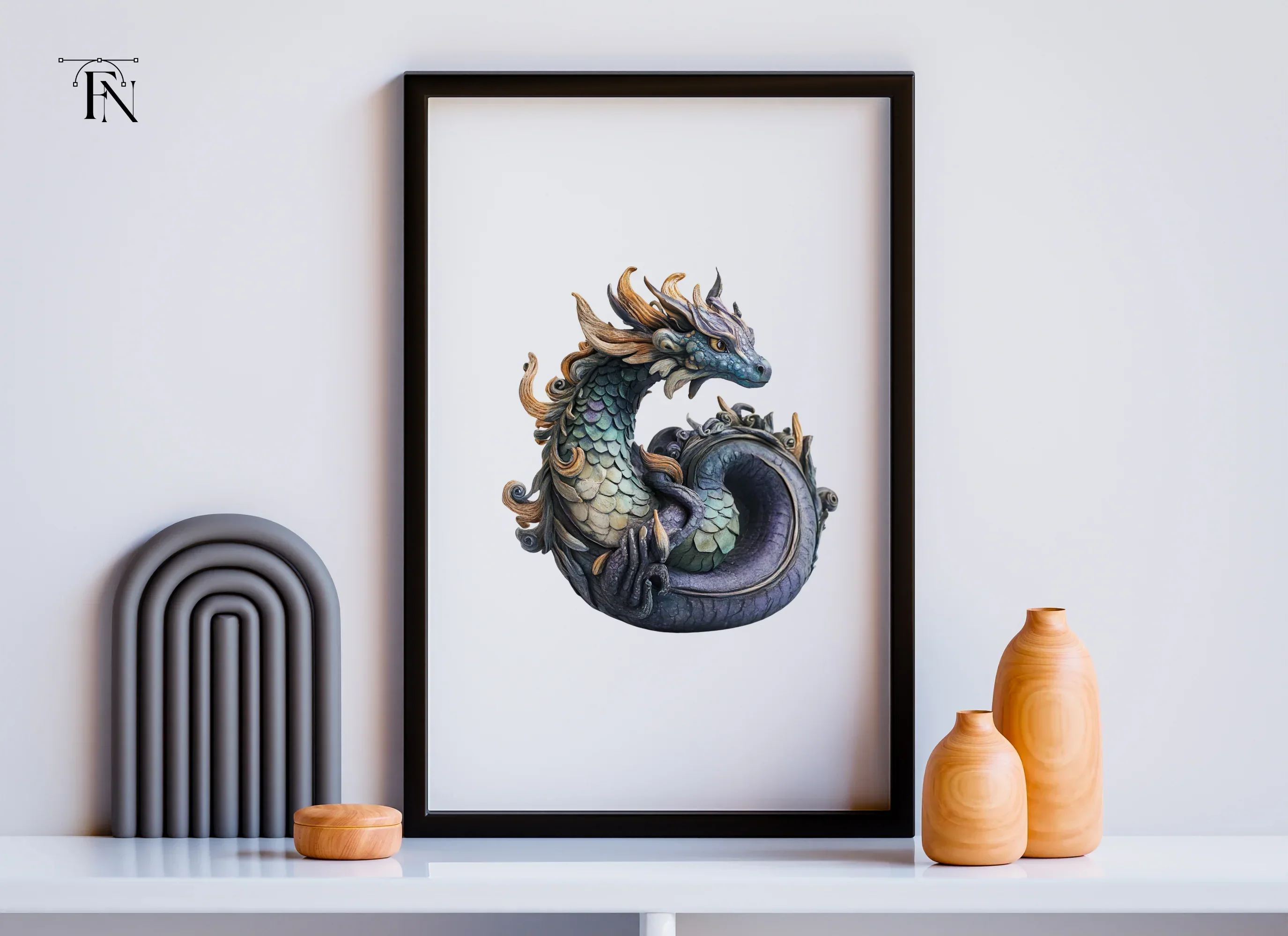 Majestic Eastern Dragon Clipart Bundle - Image 5