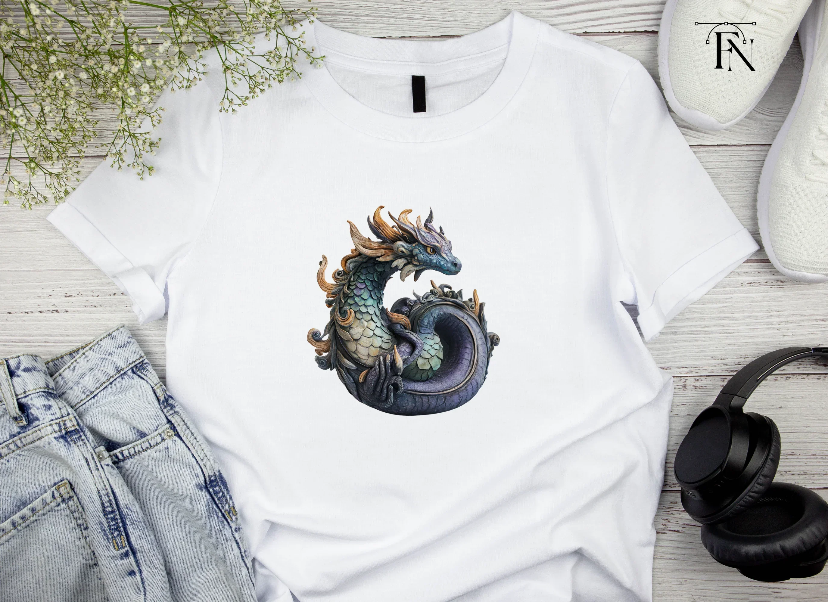 Majestic Eastern Dragon Clipart Bundle - Image 6