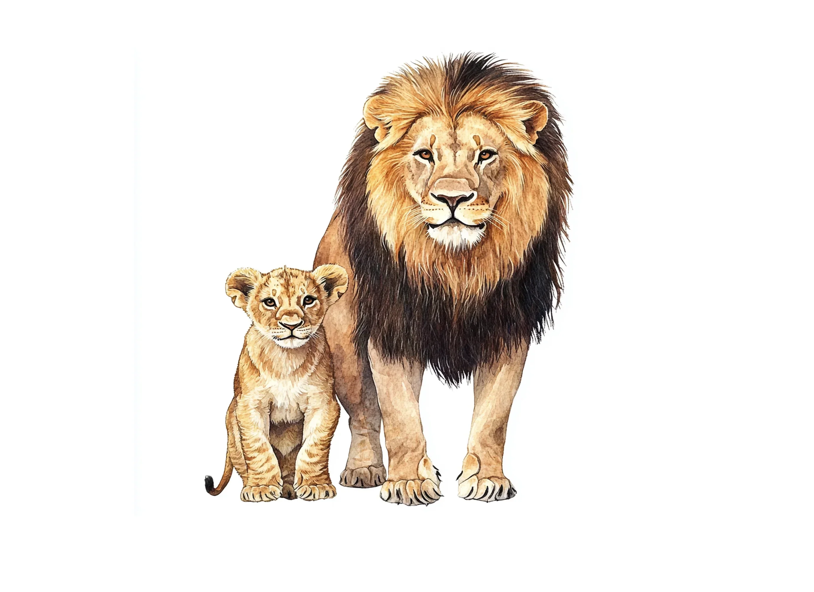 Majestic Lion and Cub Clipart Bundle - Image 2