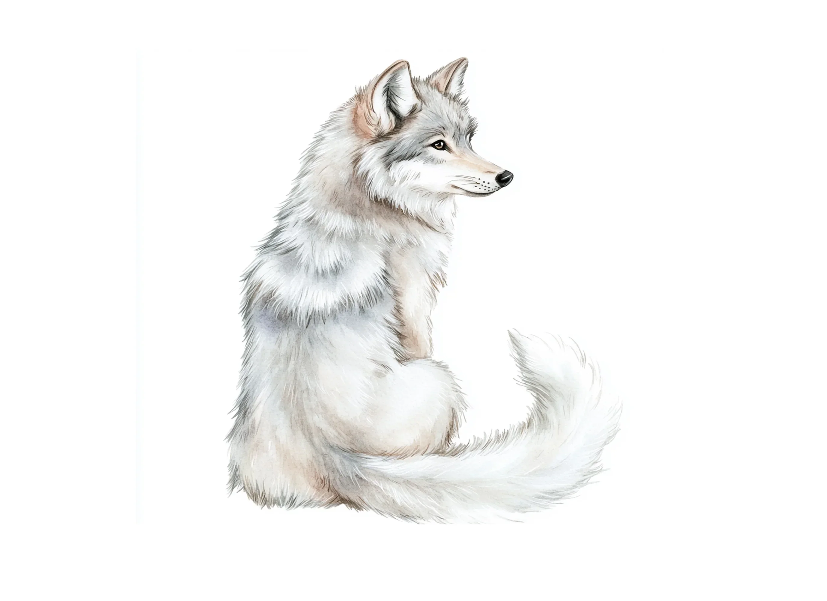 Majestic White Wolf Clipart Bundle - Image 2