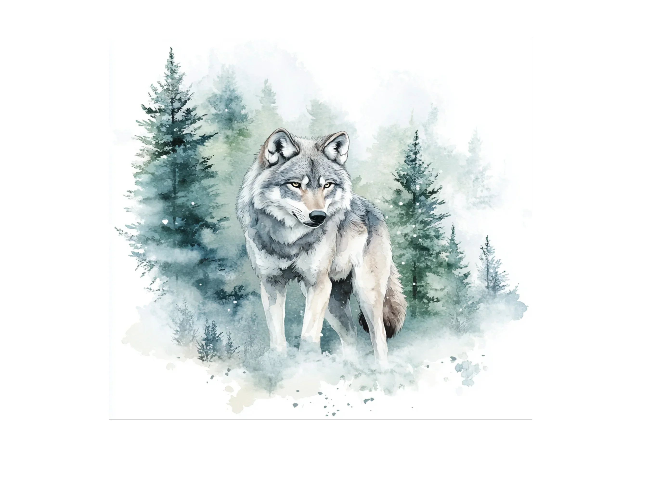 Majestic Wolf Forest Clipart Bundle - Image 2