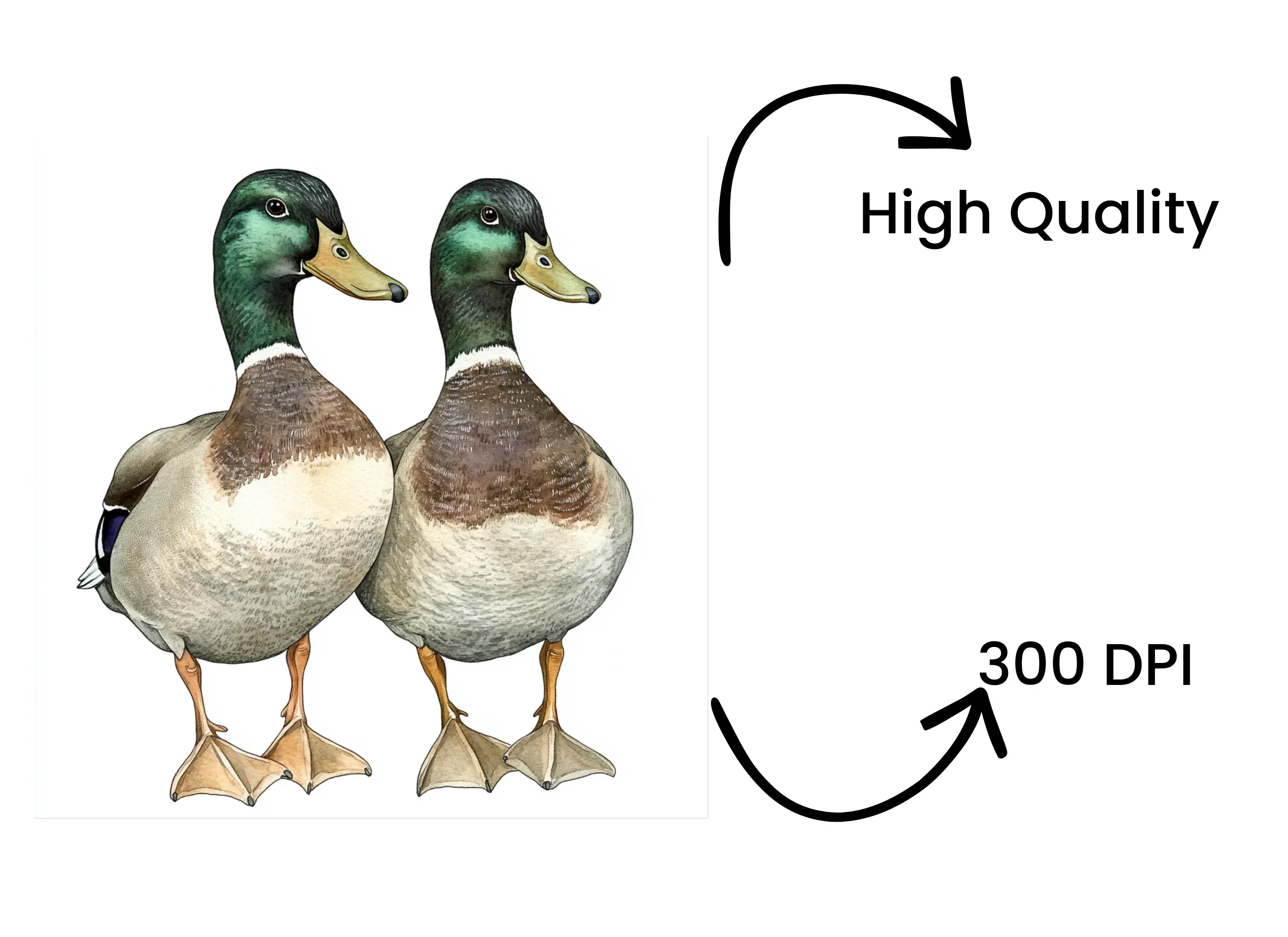 Mallard Duck Pair Clipart Bundle - Image 4