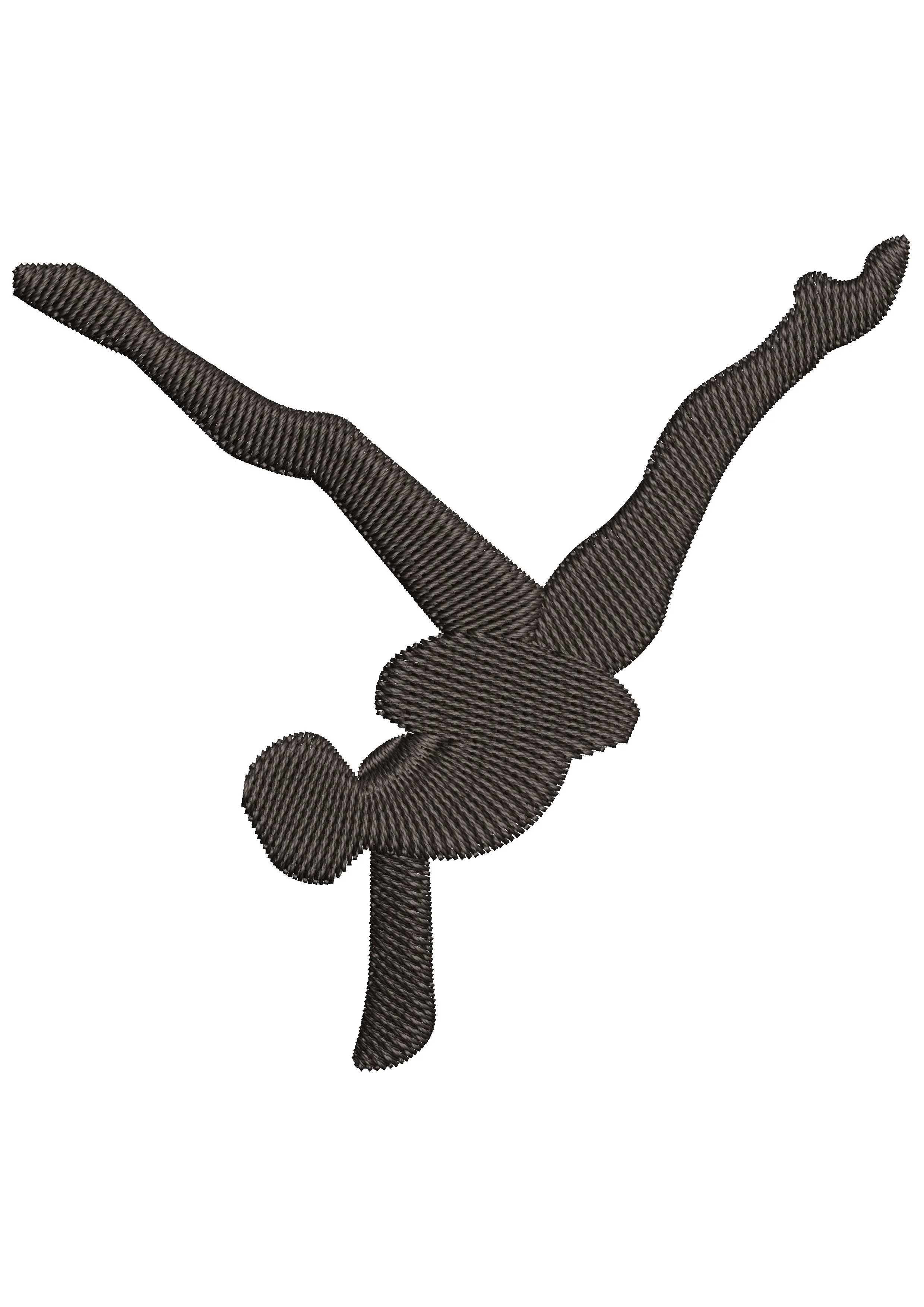 Man Gymnastic Embroidery Design