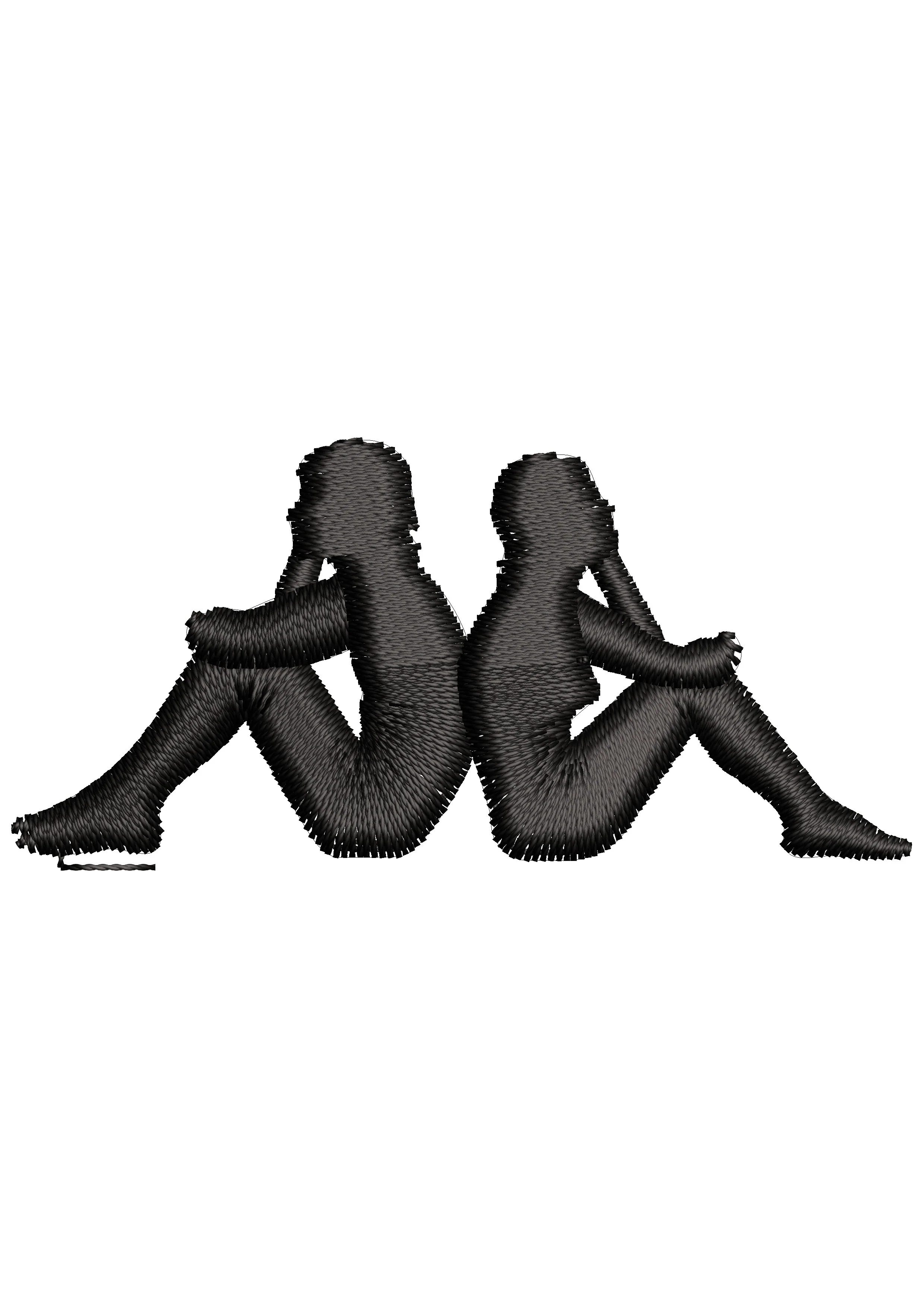 Man Woman Embroidery Design