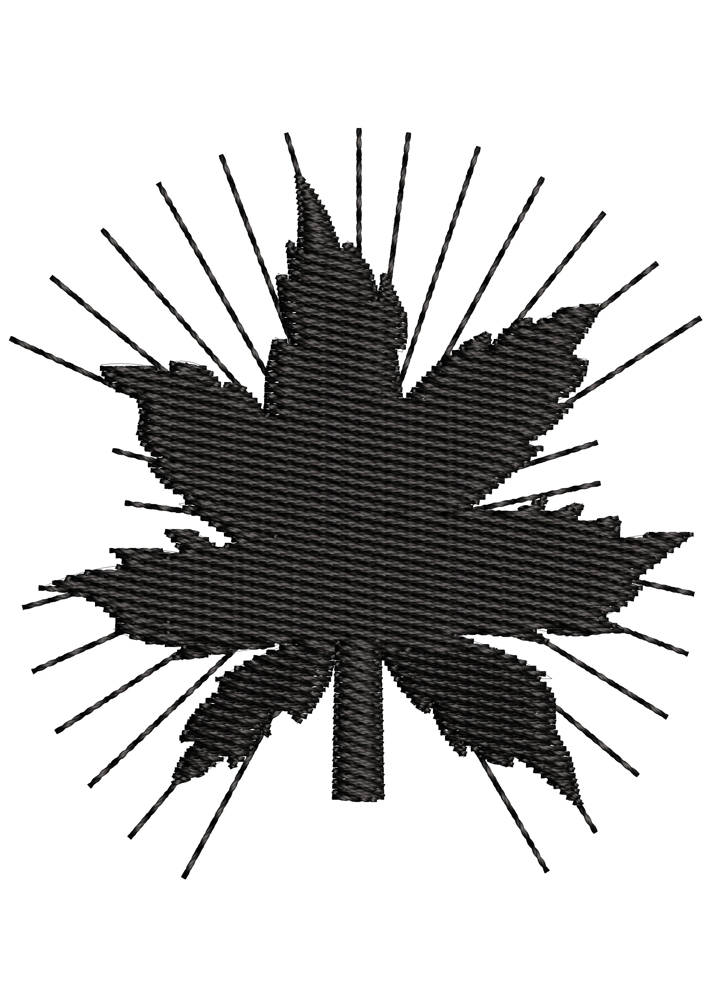 Maple Embroidery Design