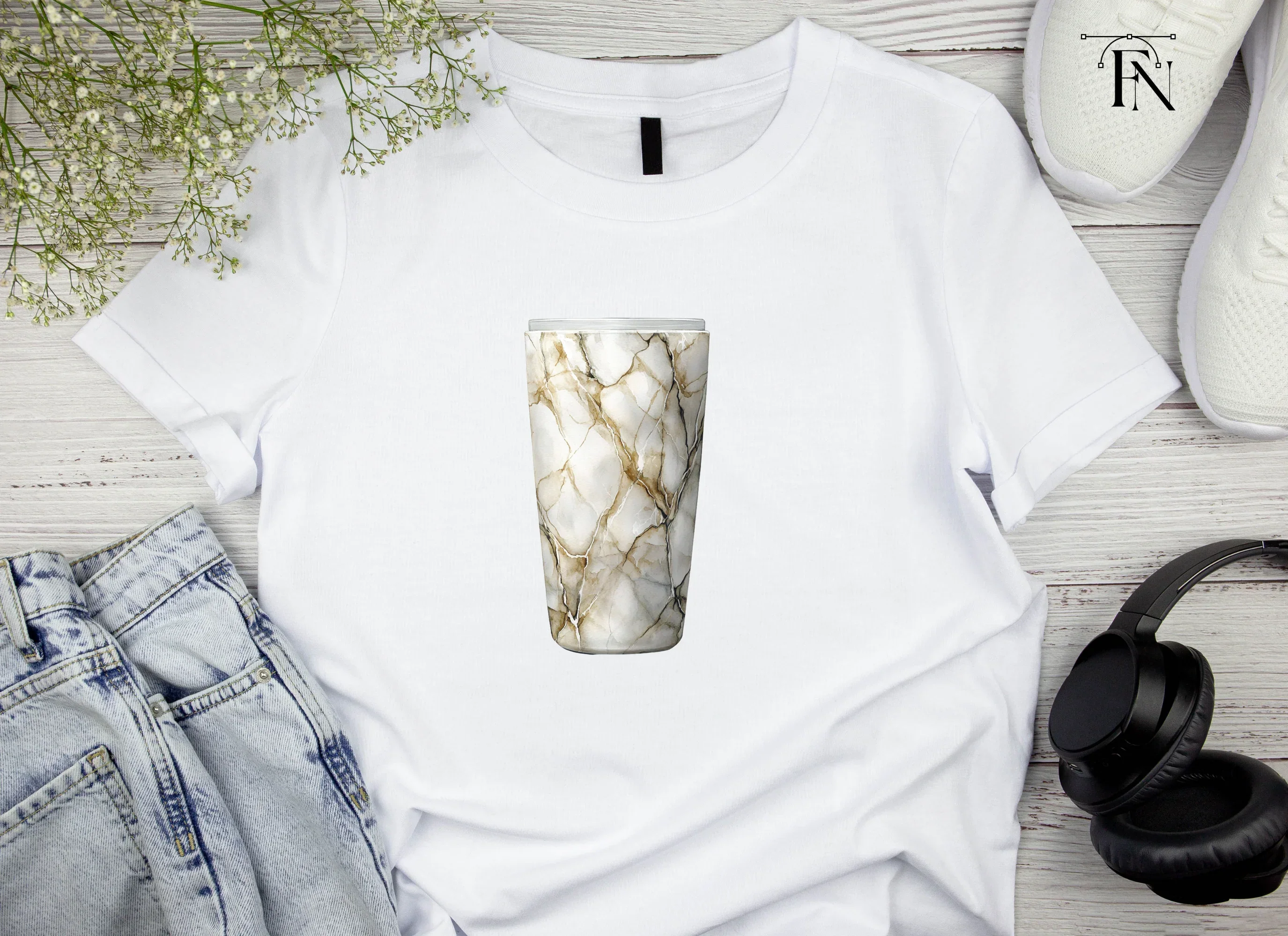 Marble Tumbler Clipart Bundle - Image 3