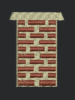 Masonry Stack Icon Embroidery Design