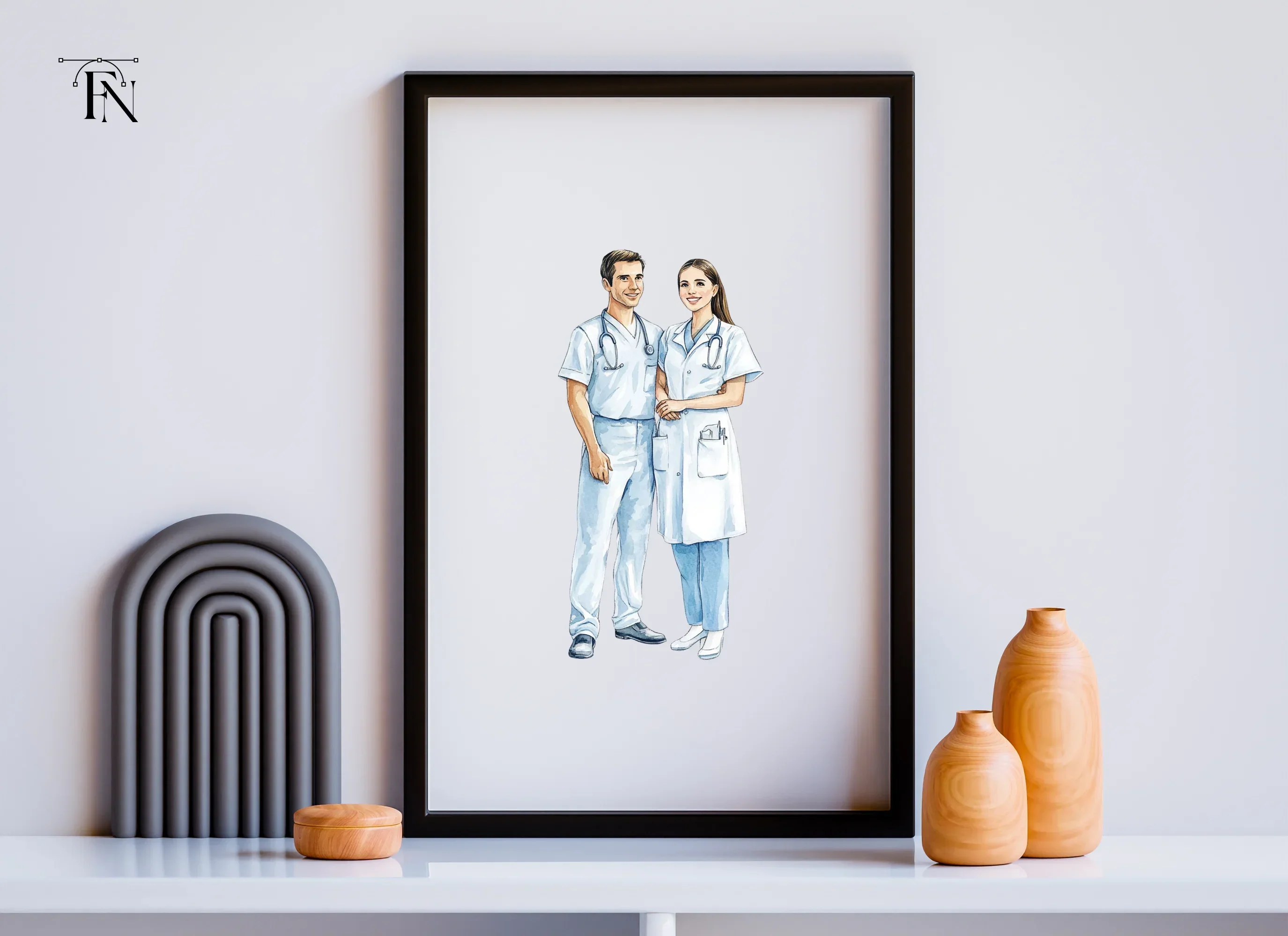Medical Couple Clipart Bundle - Image 6