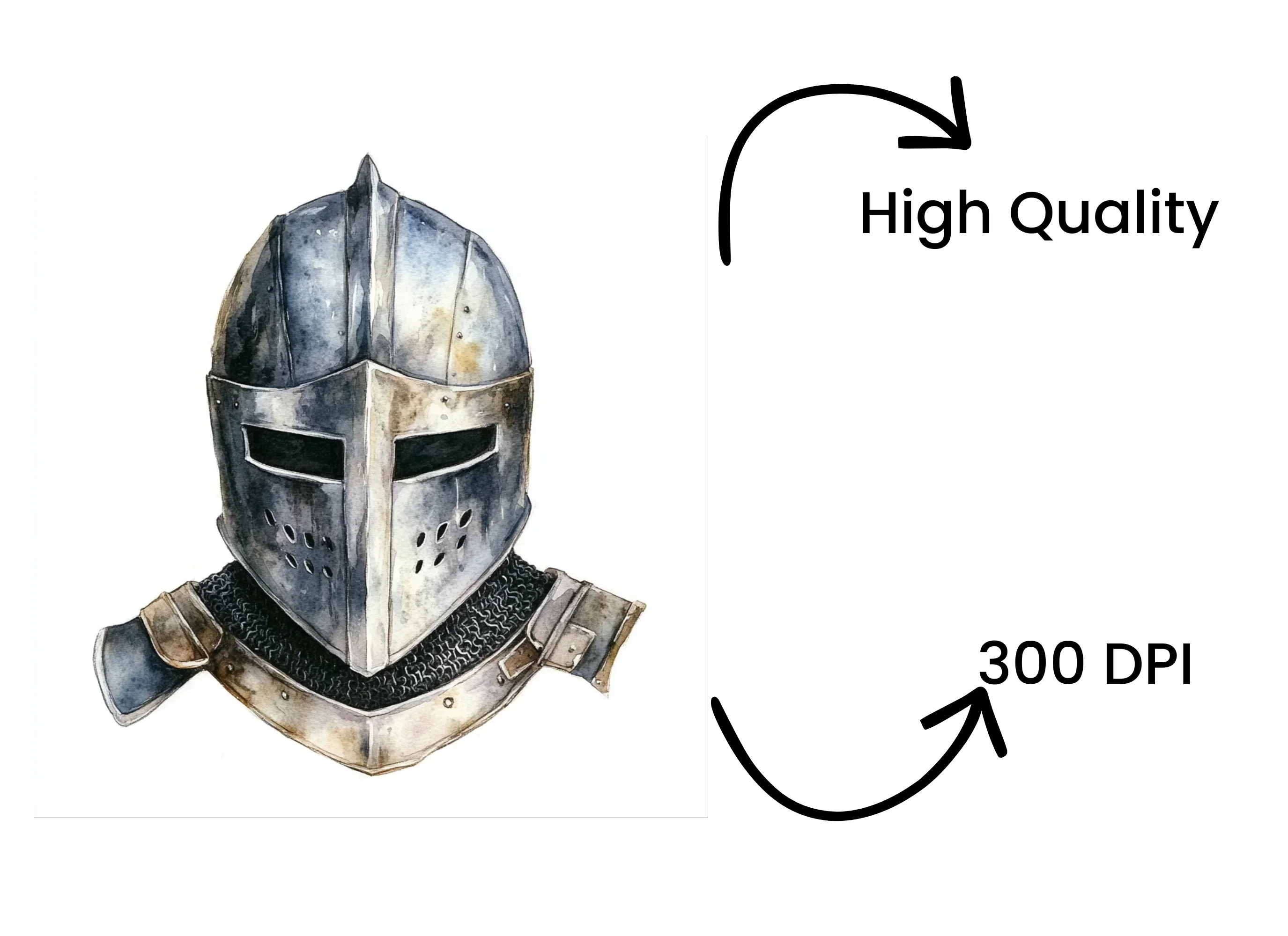 Medieval Knight Helmets Clipart Bundle - Image 4