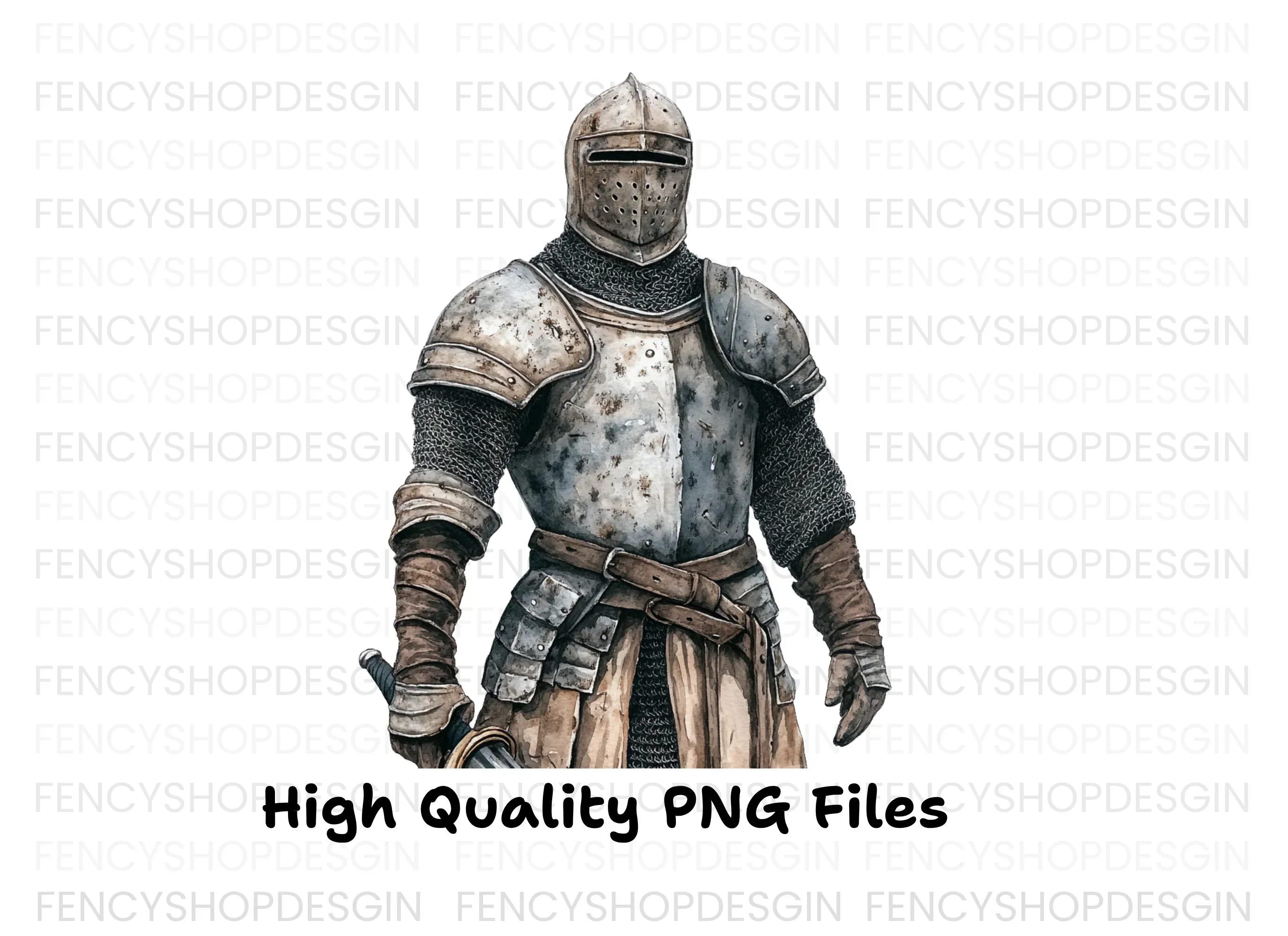 Medieval Knights in Armor Clipart Bundle - Image 3