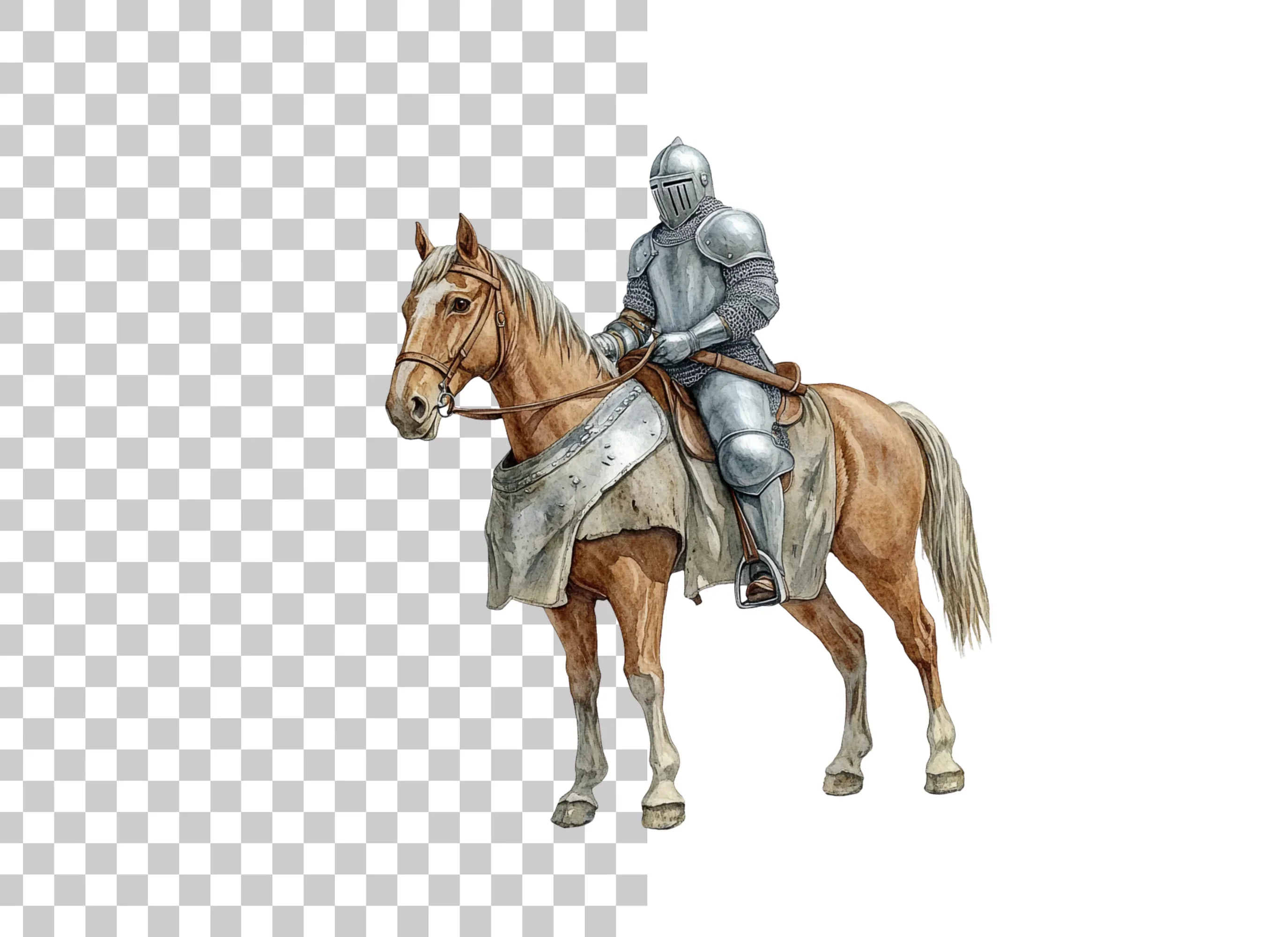 Medieval Knights on Horseback Clipart Bundle - Image 6