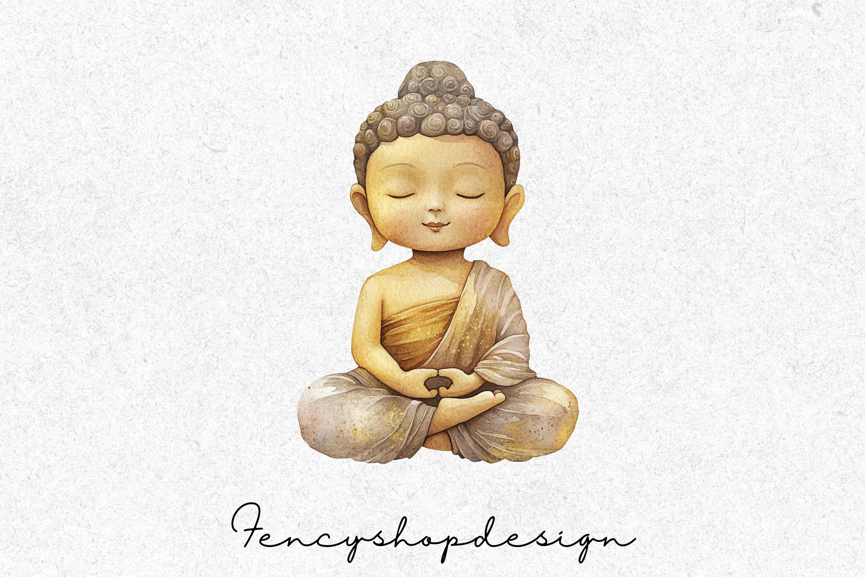 Meditating Buddha Clipart Bundle - Image 3