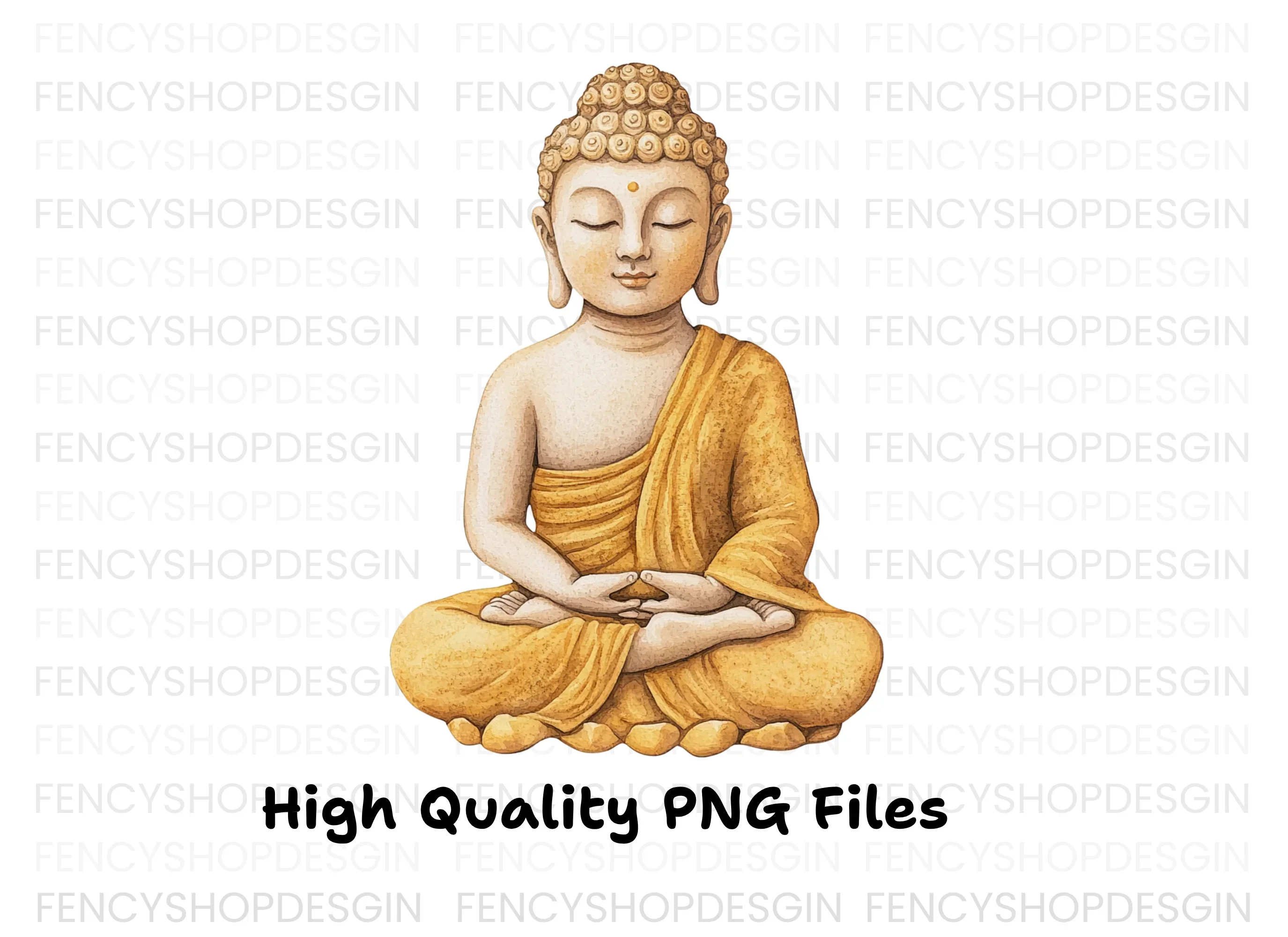 Meditating Buddha Illustration Clipart Bundle - Image 3