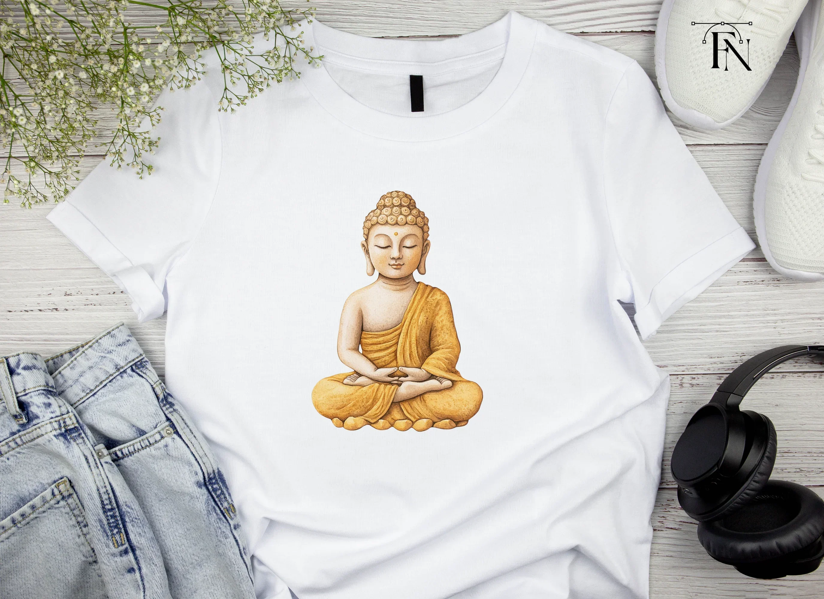 Meditating Buddha Illustration Clipart Bundle - Image 4