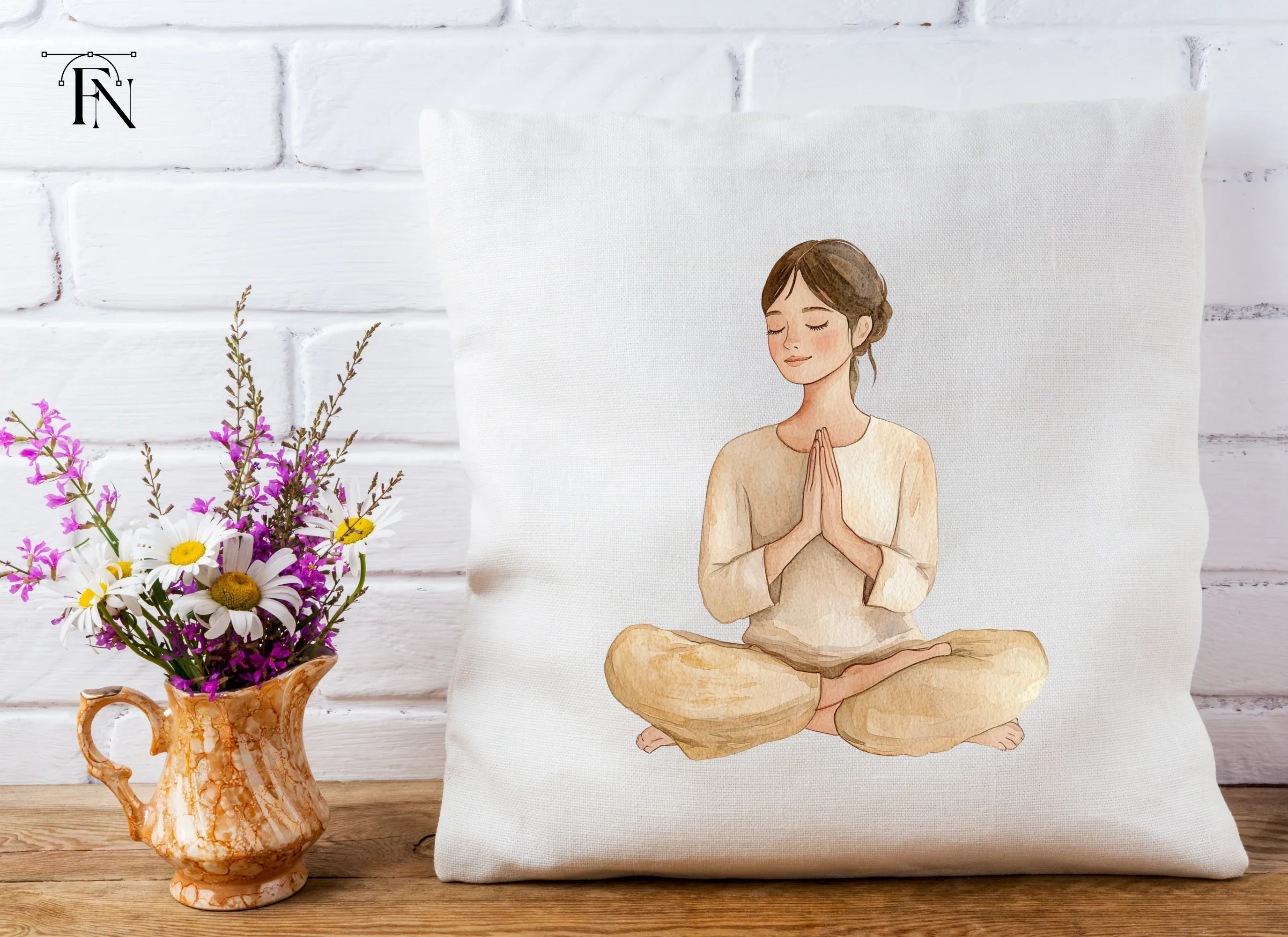Meditating Women Clipart Bundle - Image 4