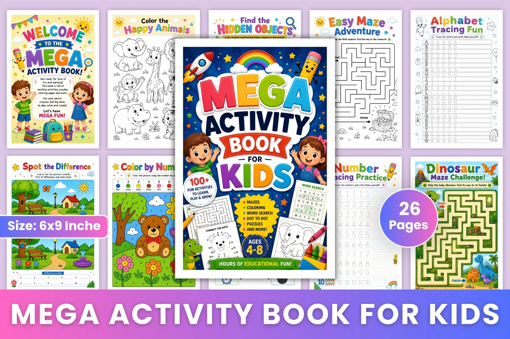 Mega Activity For Kids Book