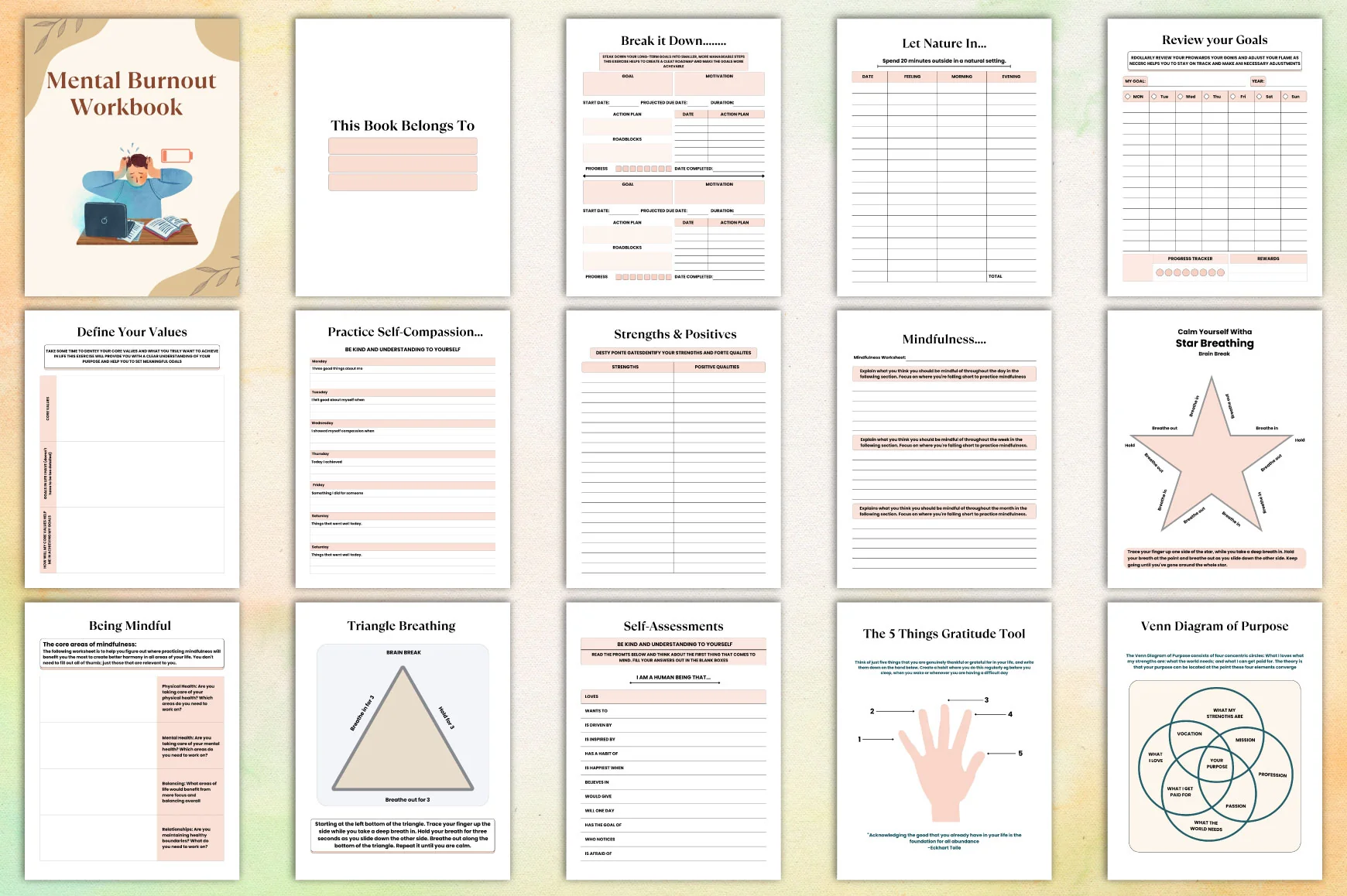 Mental Burnout Workbook for Stress Relief - Image 2