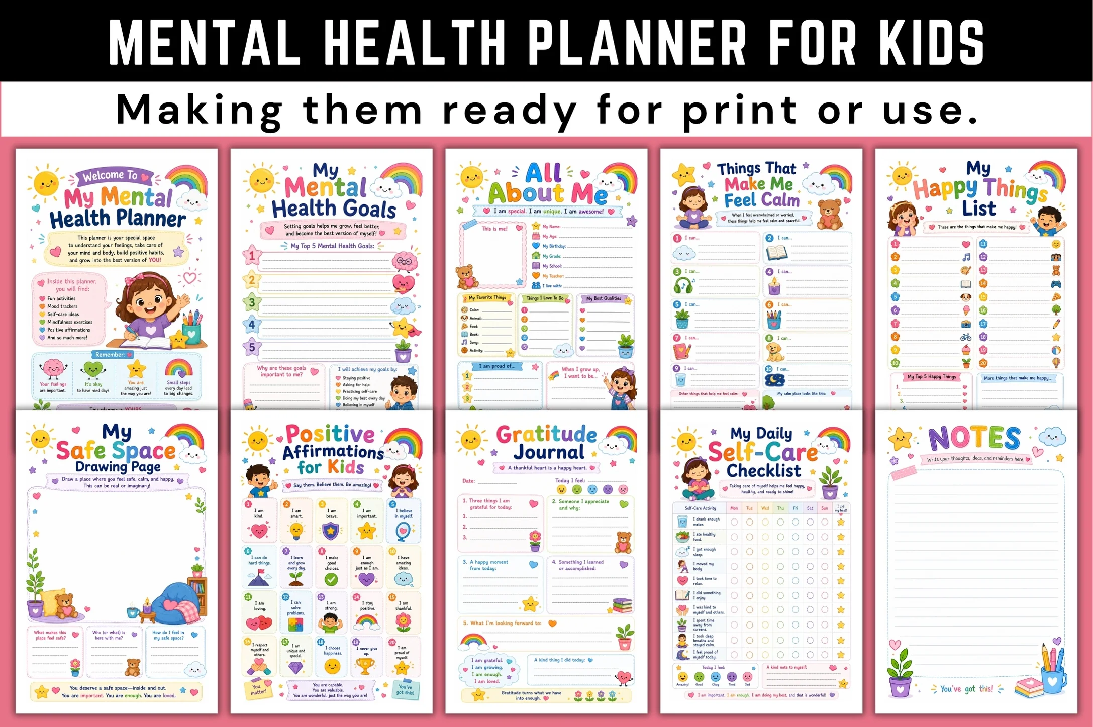 Mental Health For Kids Planner - Image 2