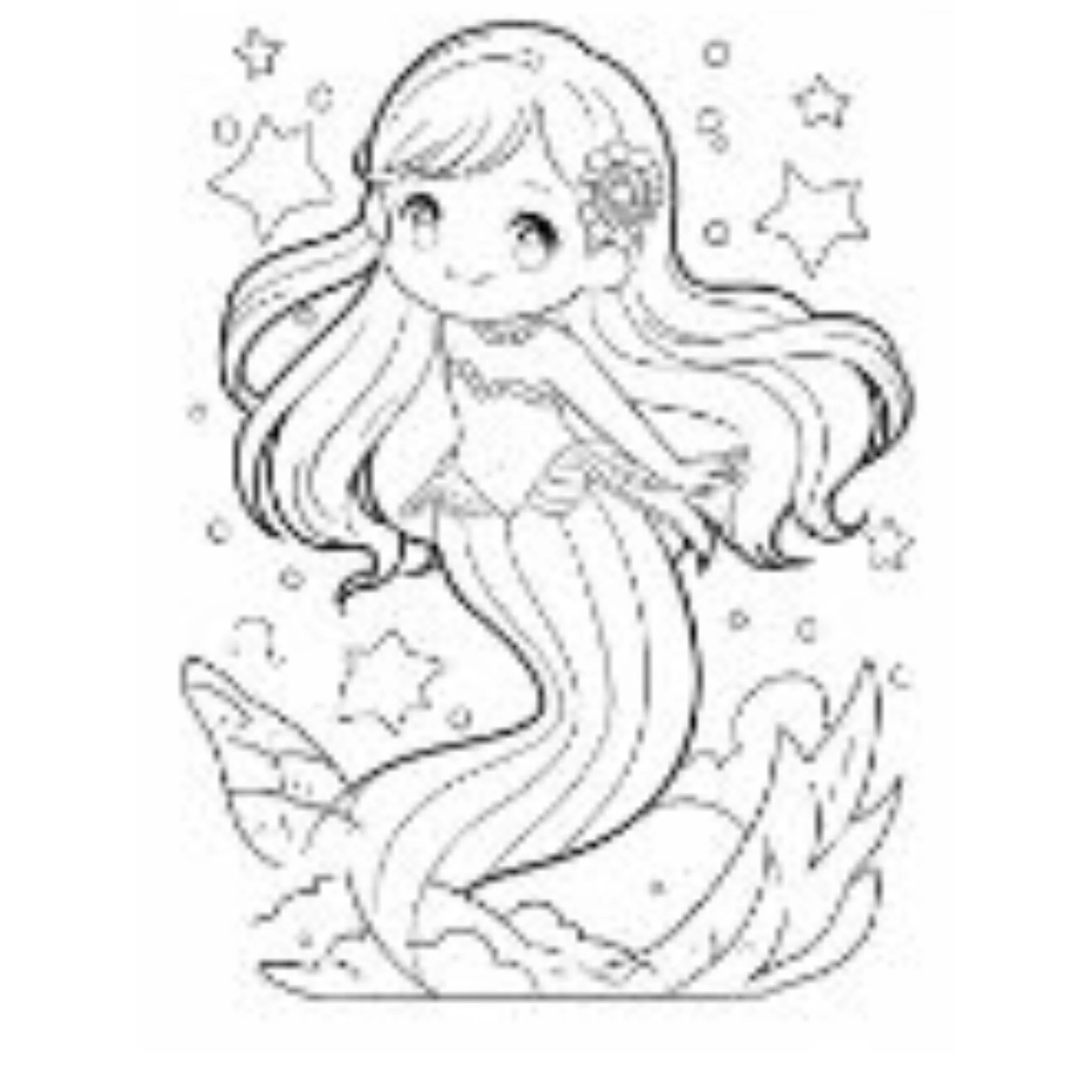 Mermaid Coloring Pages - Image 2
