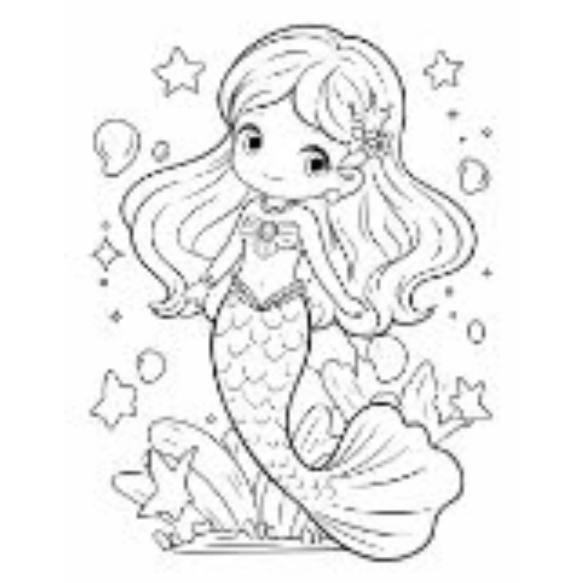 Mermaid Coloring Pages - Image 4