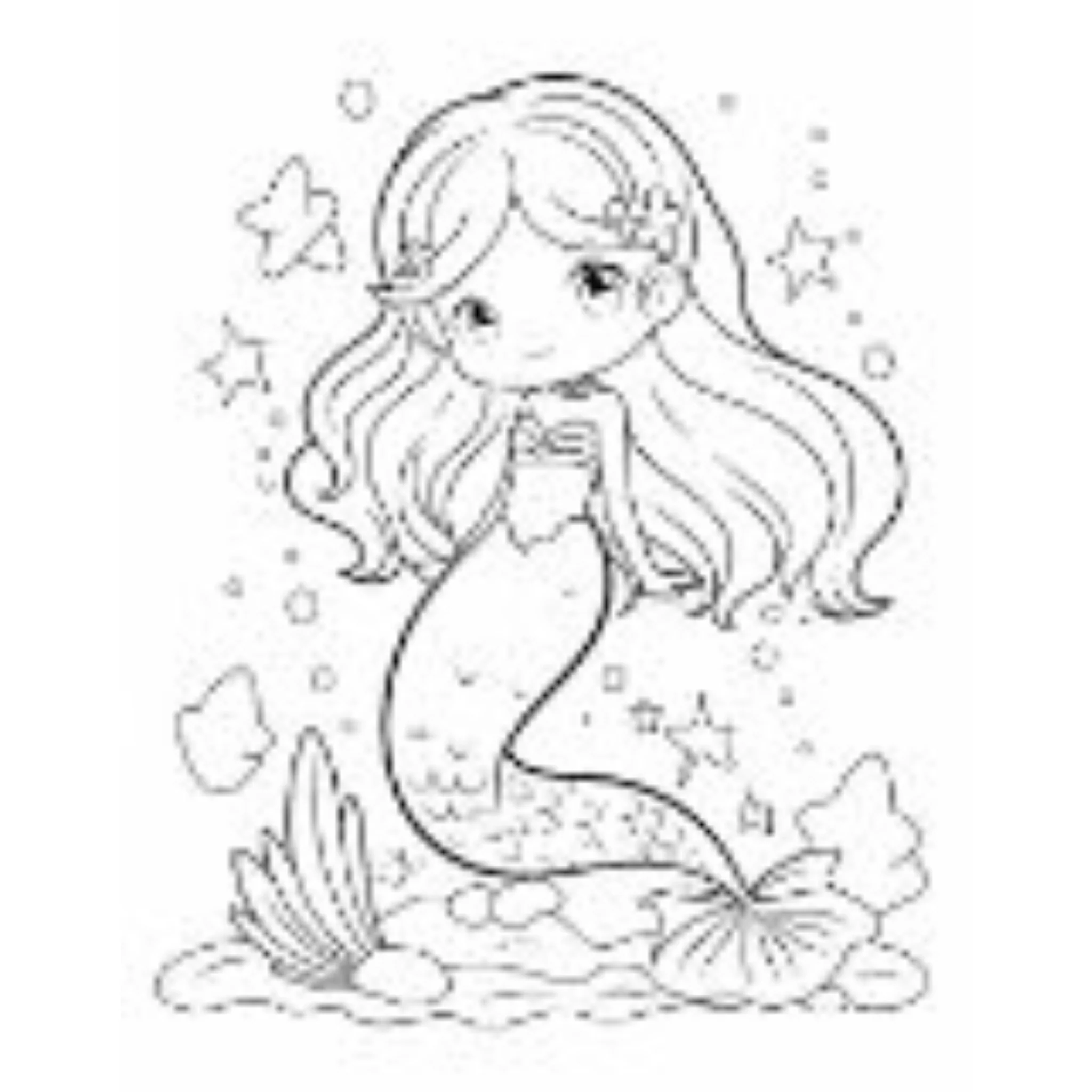 Mermaid Coloring Pages - Image 5