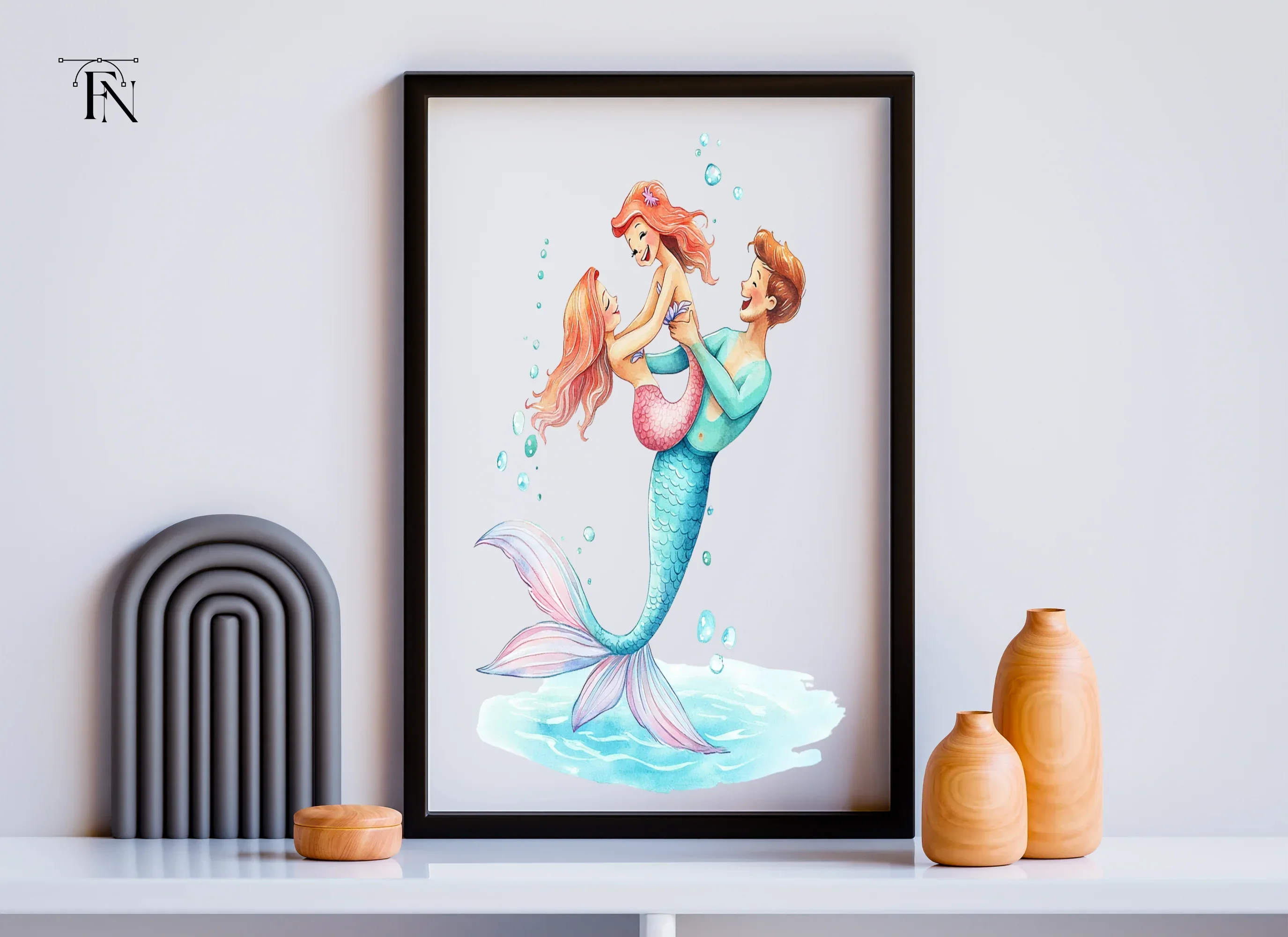 Mermaid Family Fun Clipart Bundle - Image 5