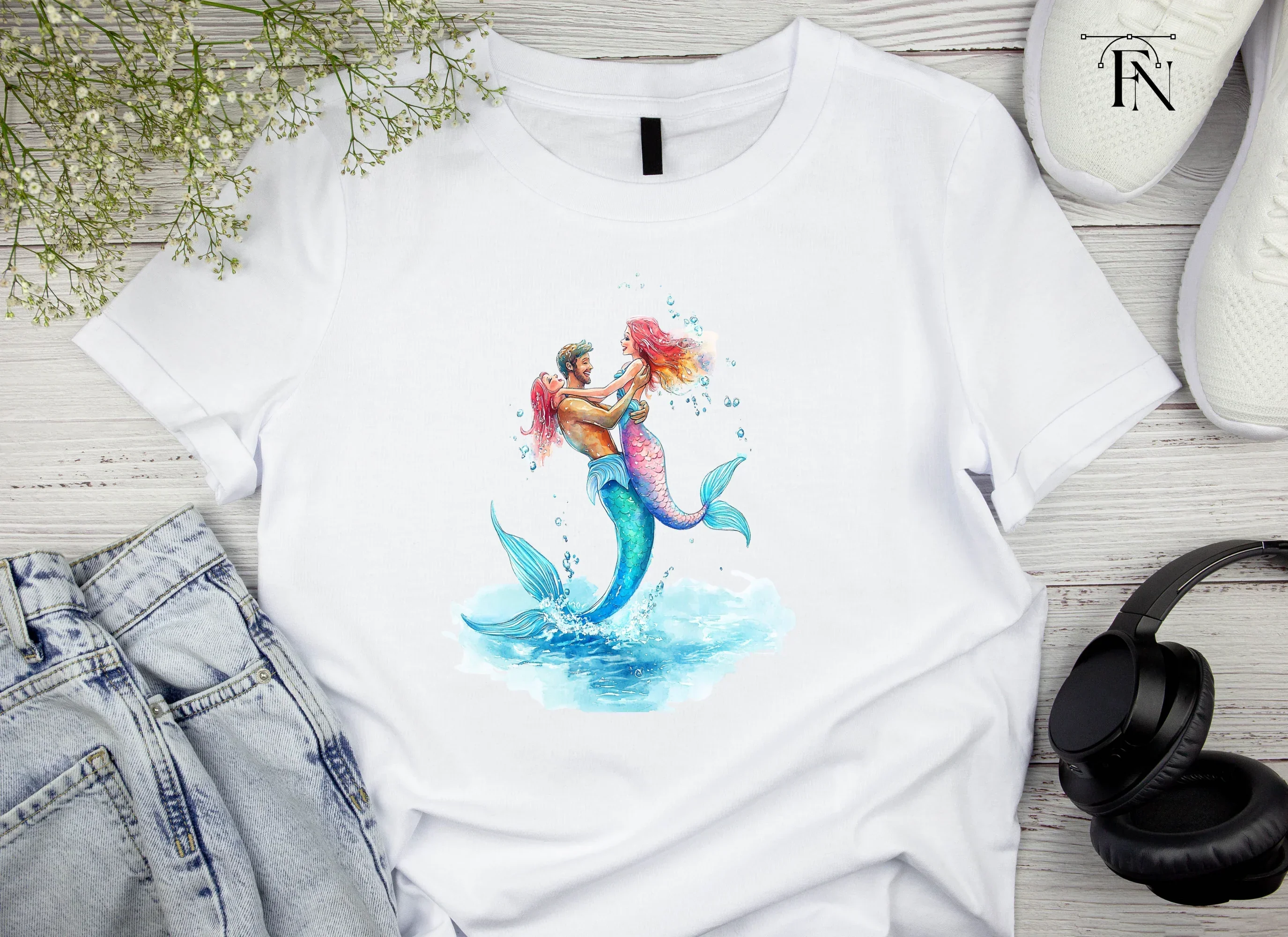 Mermaid Family Fun Clipart Bundle - Image 6