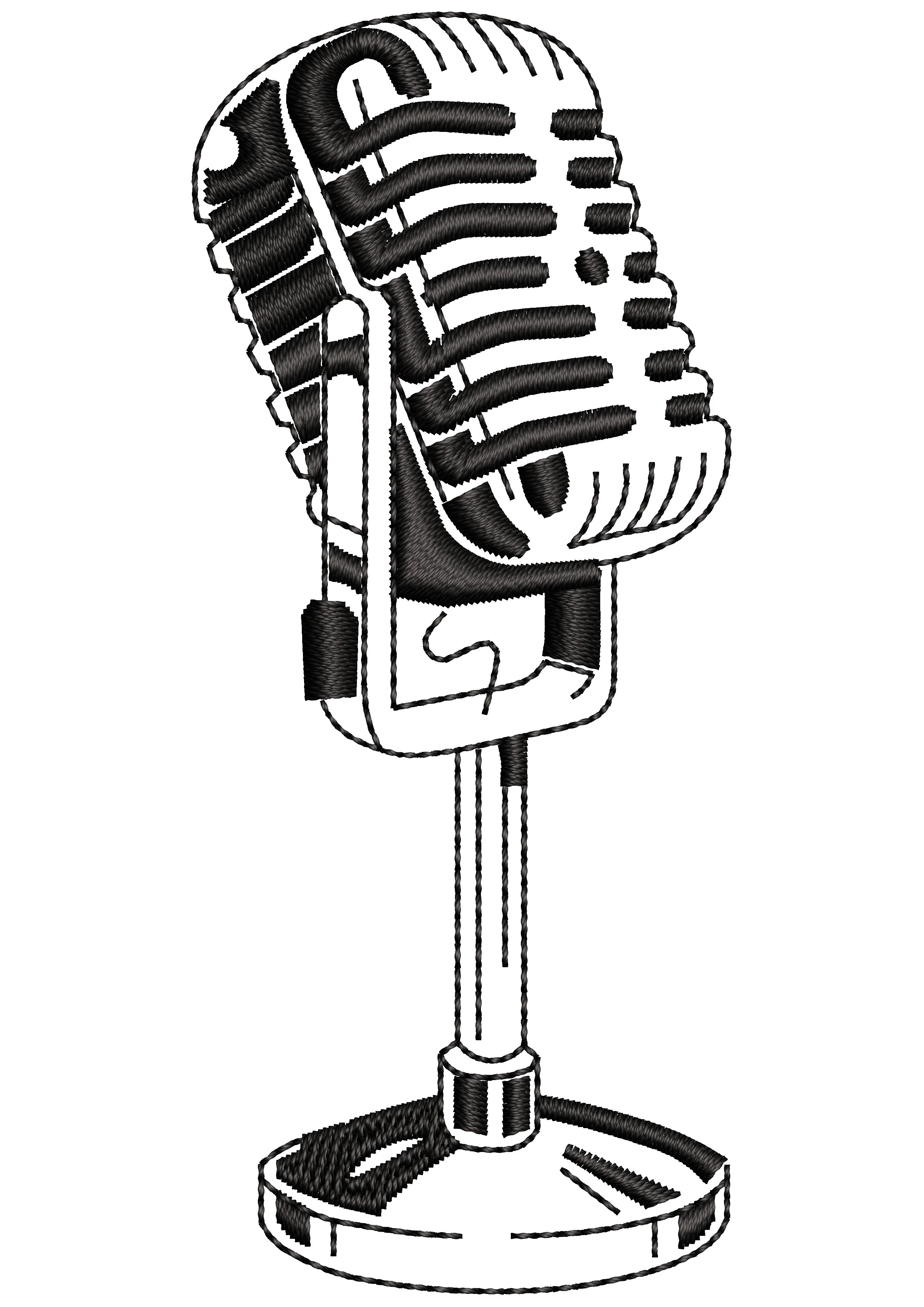 Mic Embroidery Design