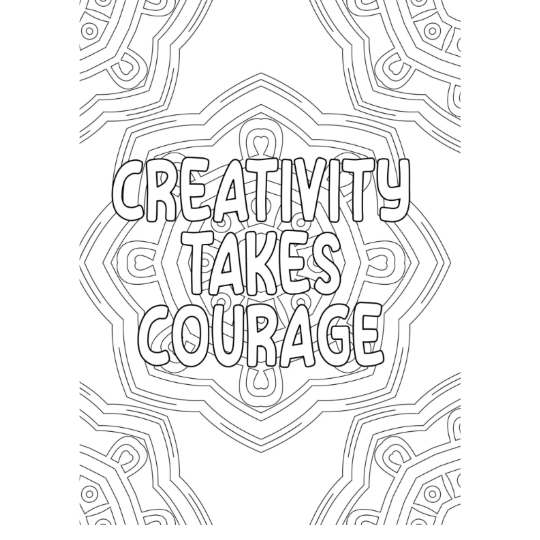 Mindfulness Mandala Quote Coloring Book - Image 3