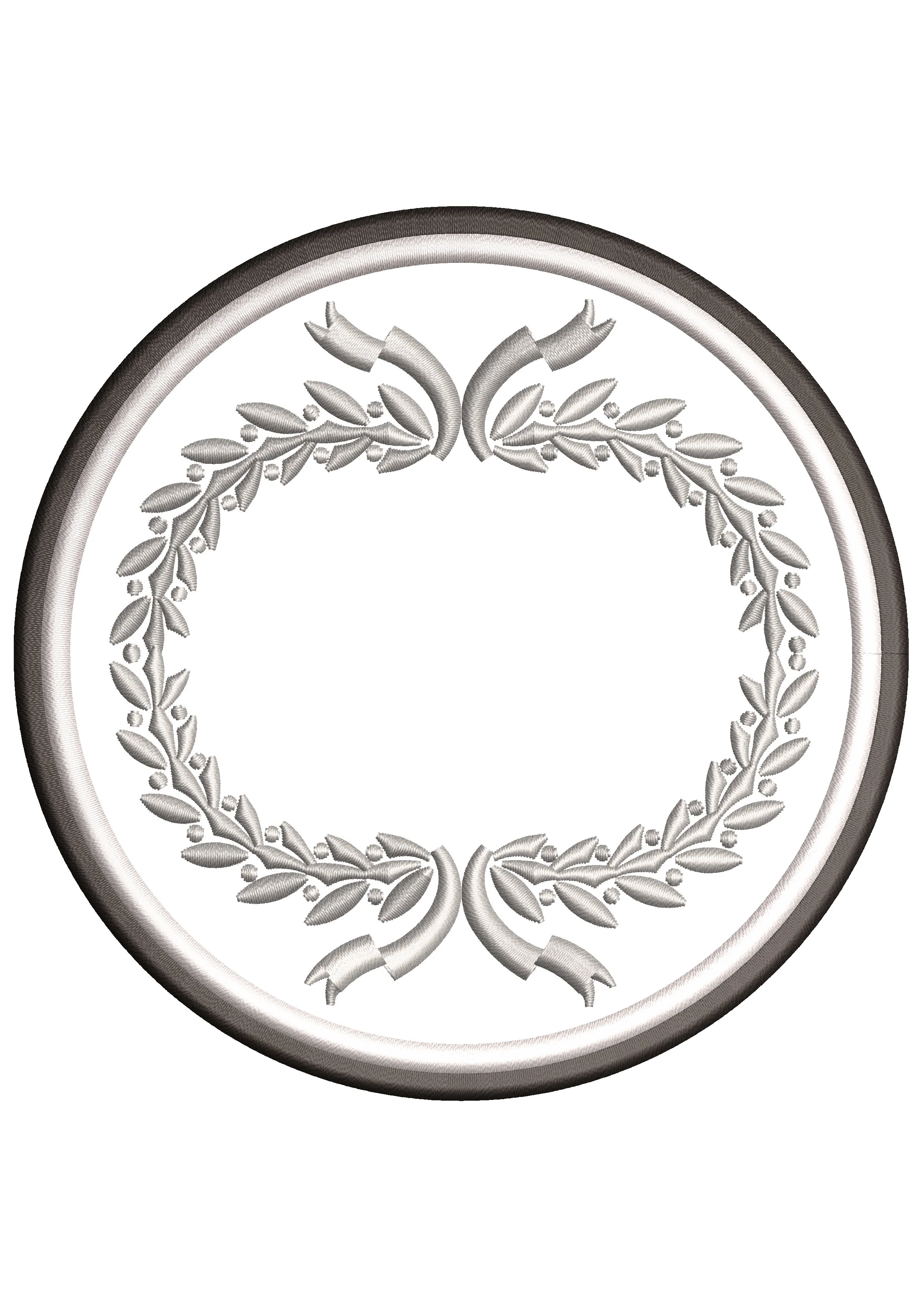 Mirror Round Embroidery Design