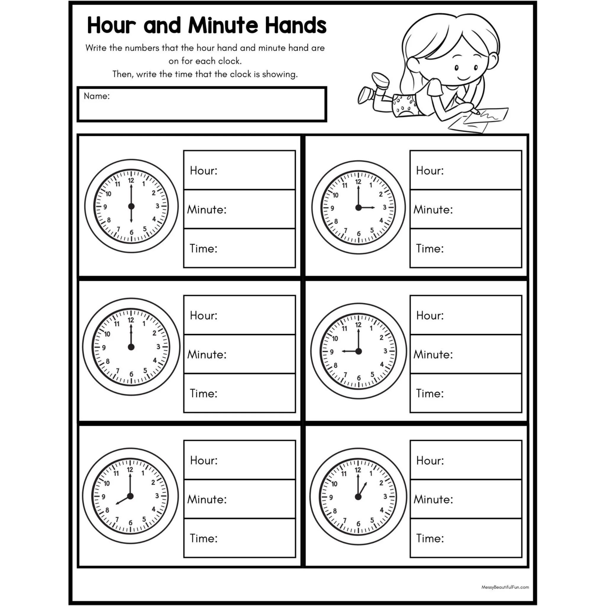Missing Time Clock Cut and Paste Worksheets - Image 3