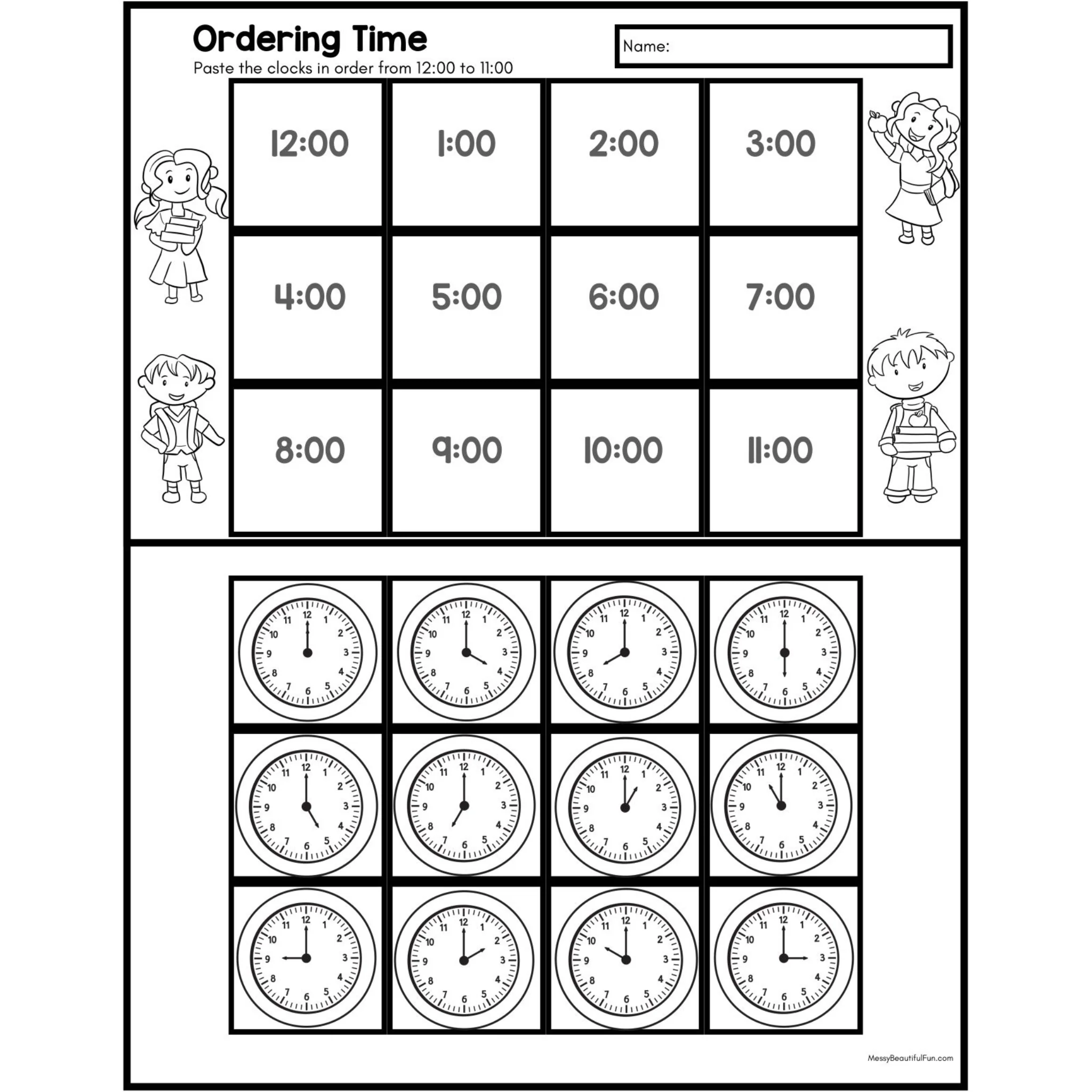 Missing Time Clock Cut and Paste Worksheets - Image 5