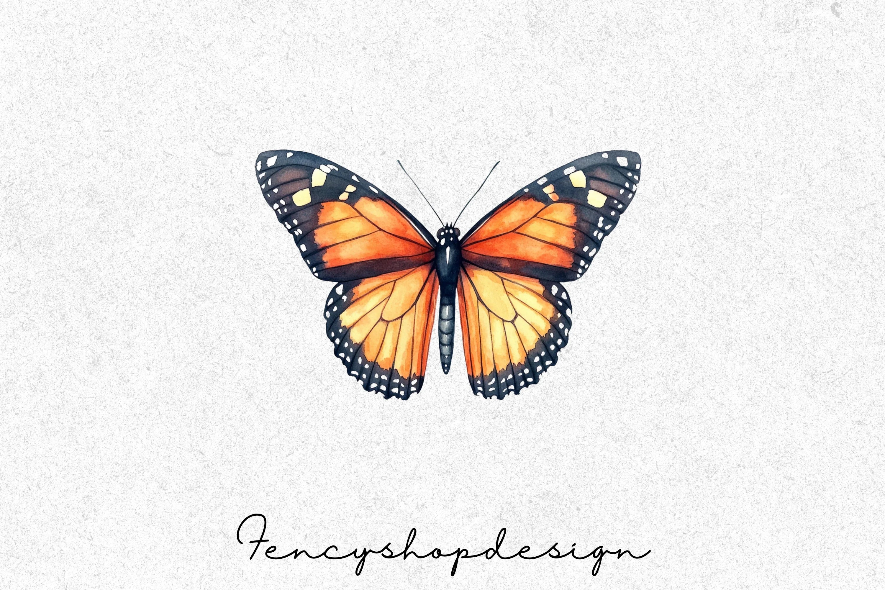 Monarch Butterfly Clipart Bundle - Image 3