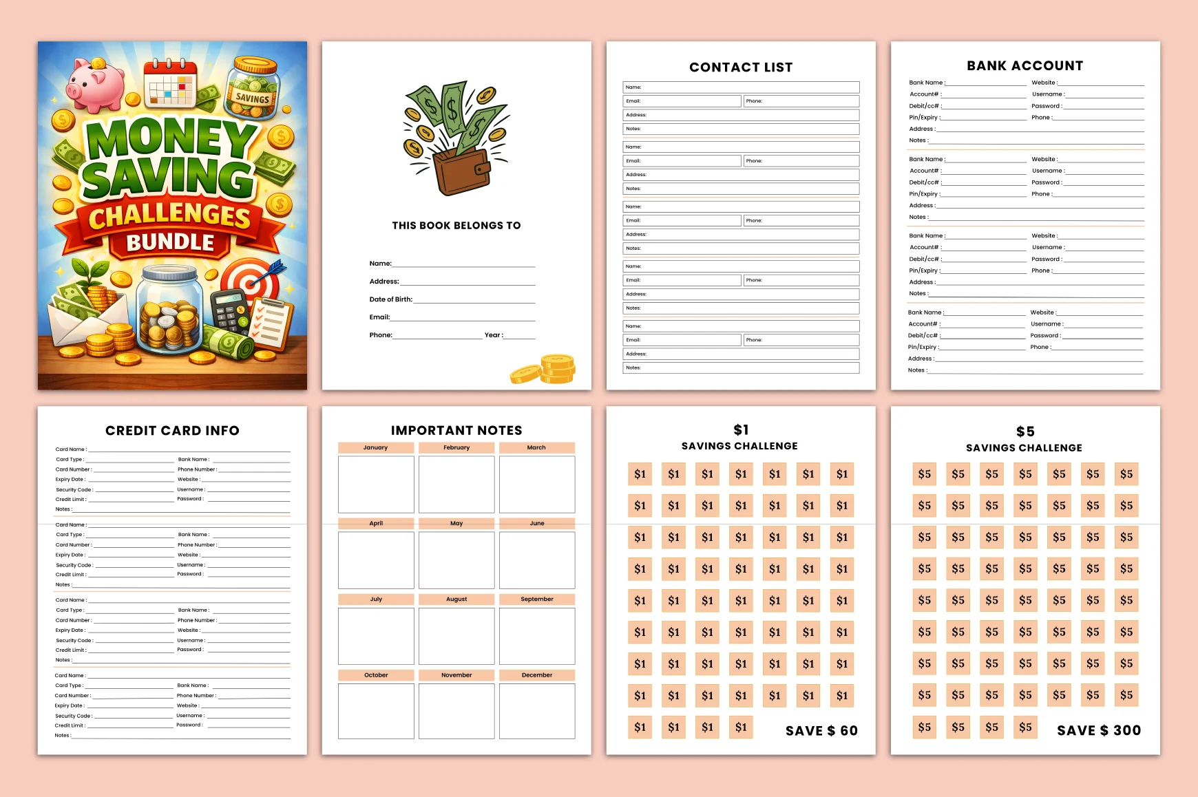 Money Saving Challenges Planner - Image 2