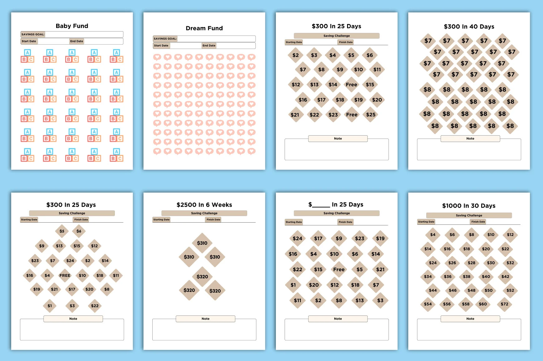 Money Savings Challenge Planner - Image 6