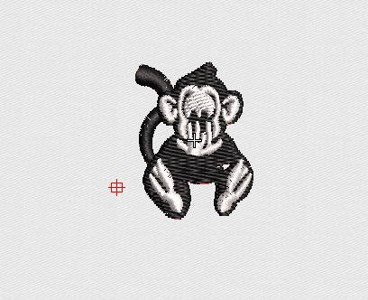 Monkey Embroidery Design