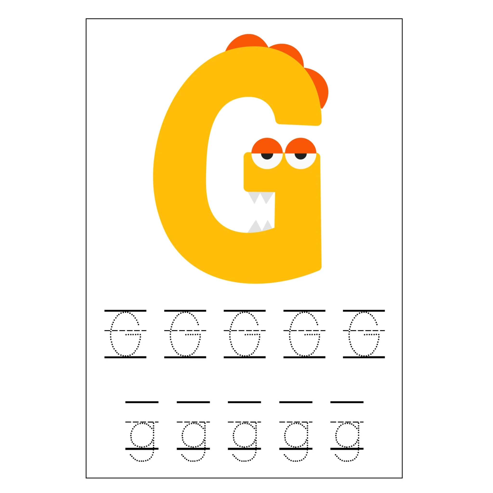 Monster Alphabet Letter Tracing Worksheets - Image 2