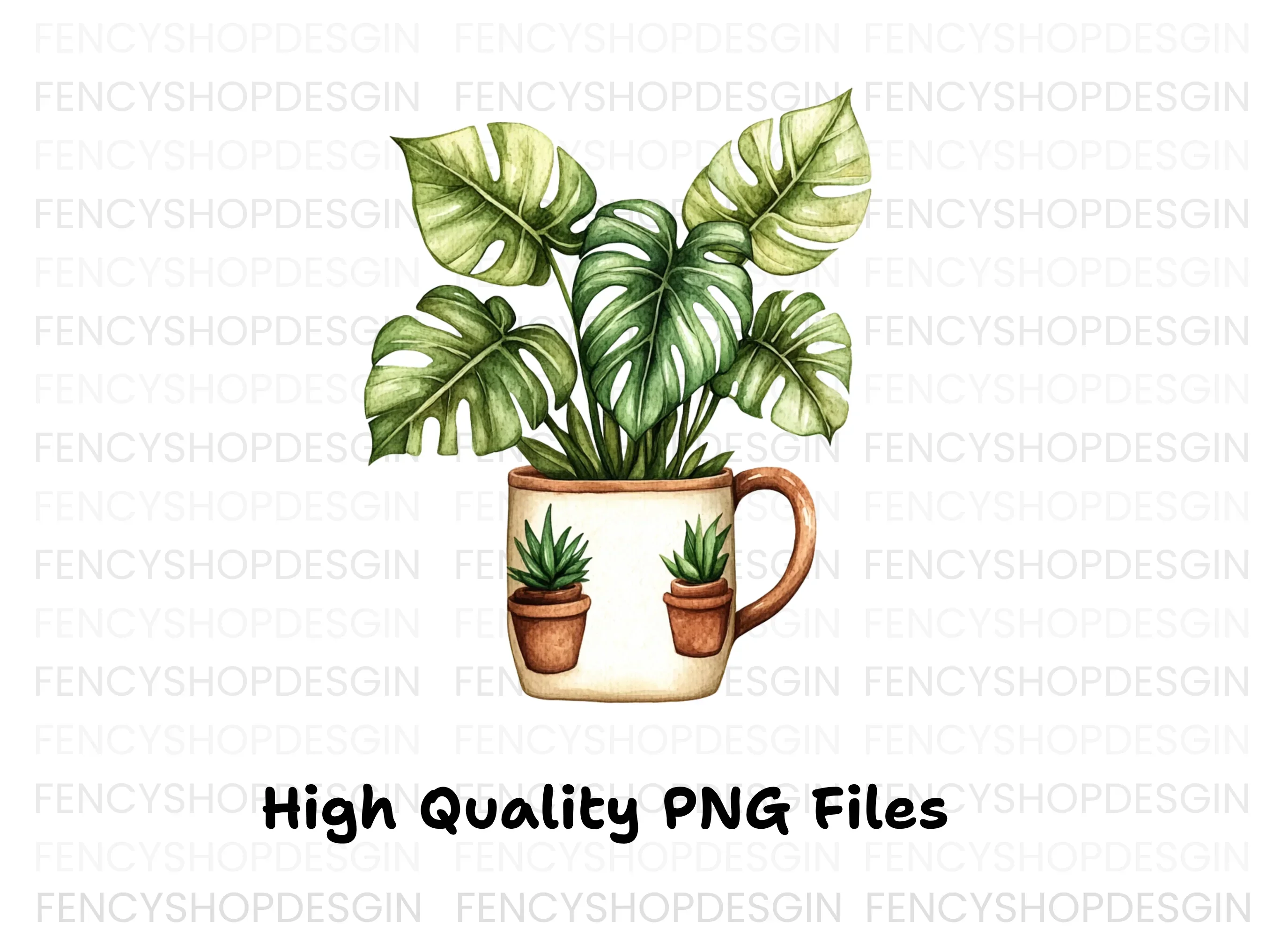 Monstera Plant Clipart Bundle - Image 2