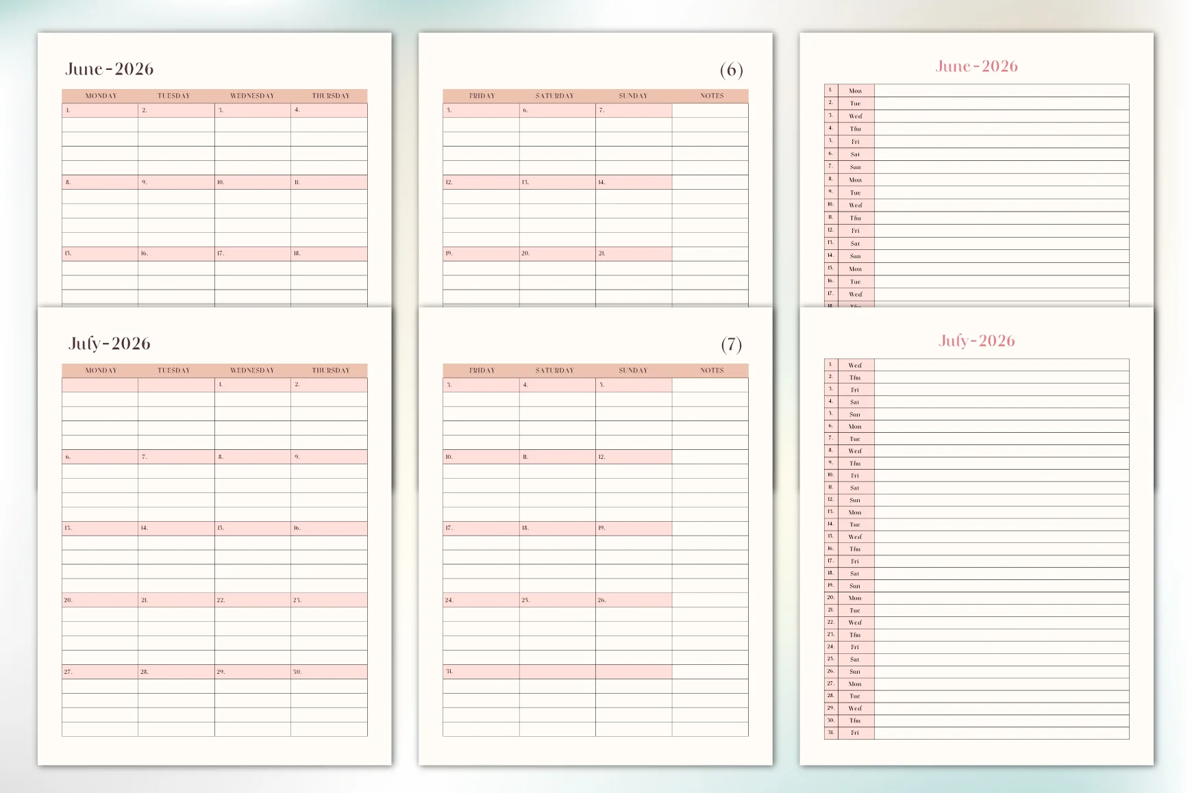 Monthly Format Planner - Image 3