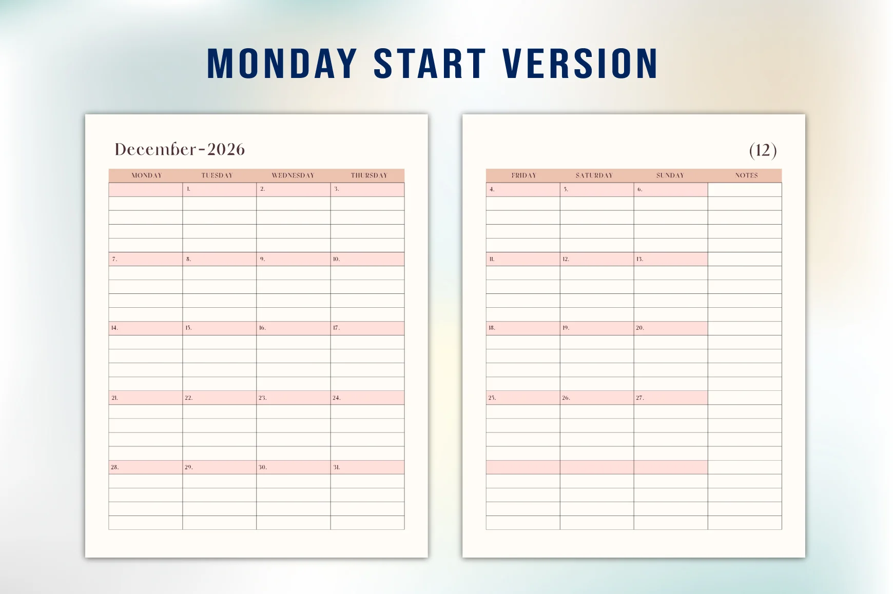 Monthly Format Planner - Image 4